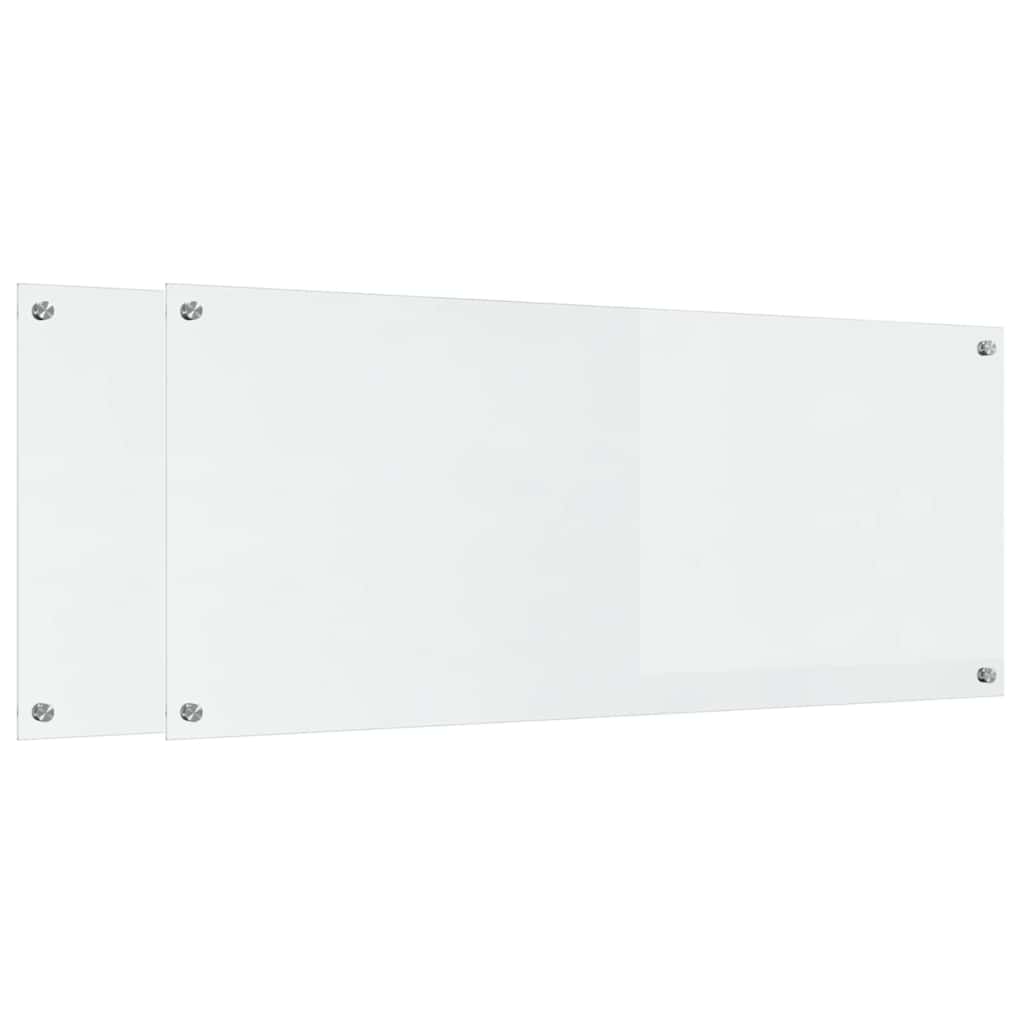 Konyhai splashback 2 pcs átlátszó 120 x 50 cm edzett üveg