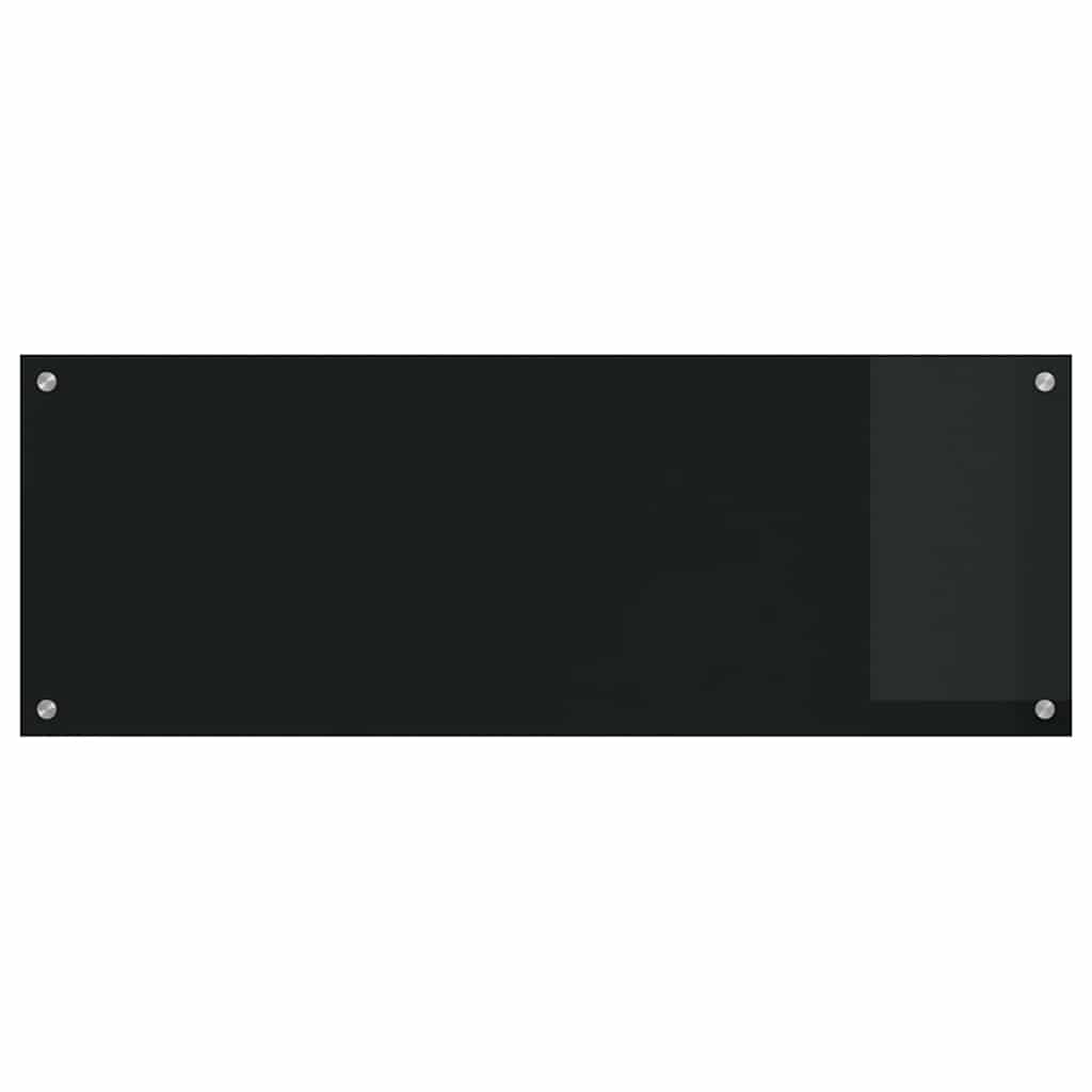 Konyhai hátfal 2 pcs fekete 110 x 40 cm edzett üveg