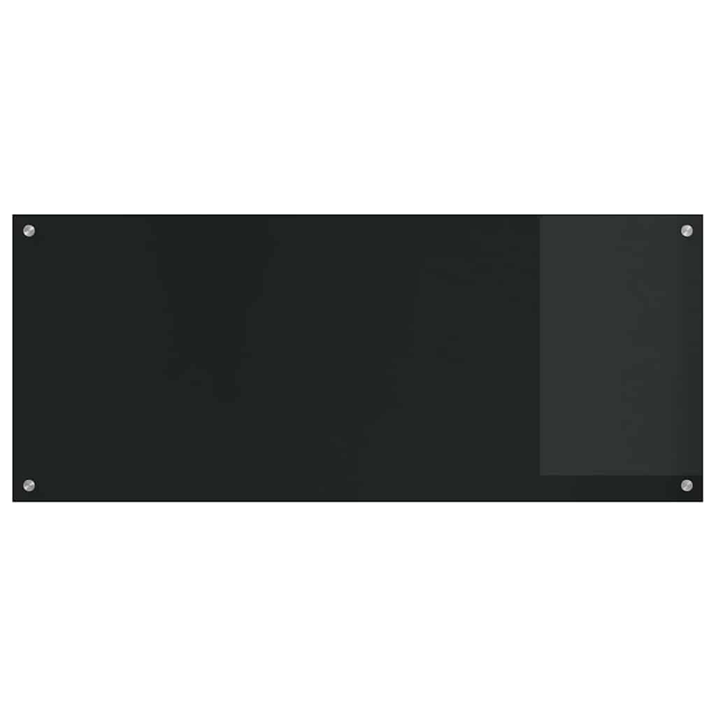 Konyhai hátfal 2 pcs fekete 120 x 50 cm edzett üveg
