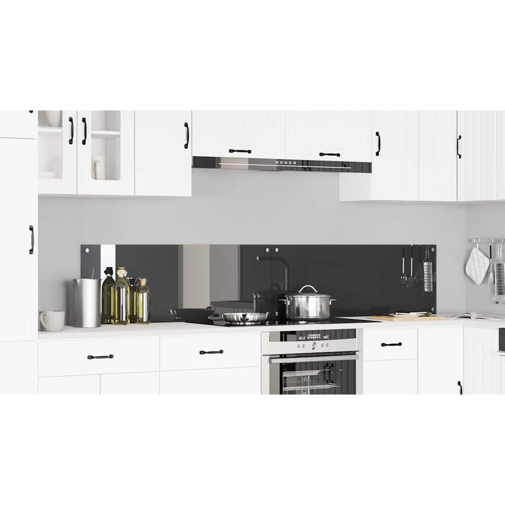 Konyhai hátfal 2 pcs sötétszürke 110 x 40 cm edzett üveg