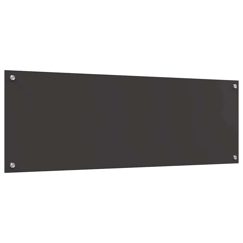 Konyhai hátfal 2 pcs sötétszürke 120 x 40 cm edzett üveg