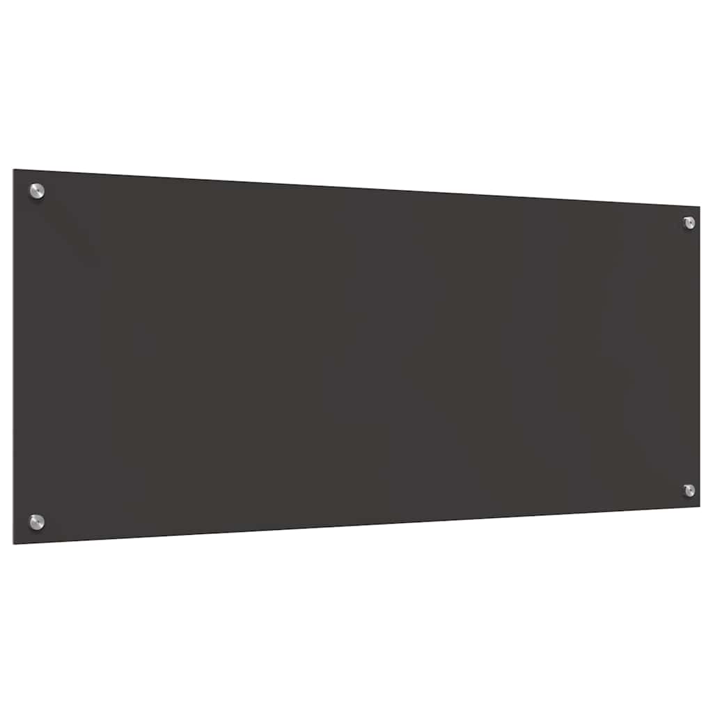 Konyhai hátfal 2 pcs sötétszürke 120 x 50 cm edzett üveg