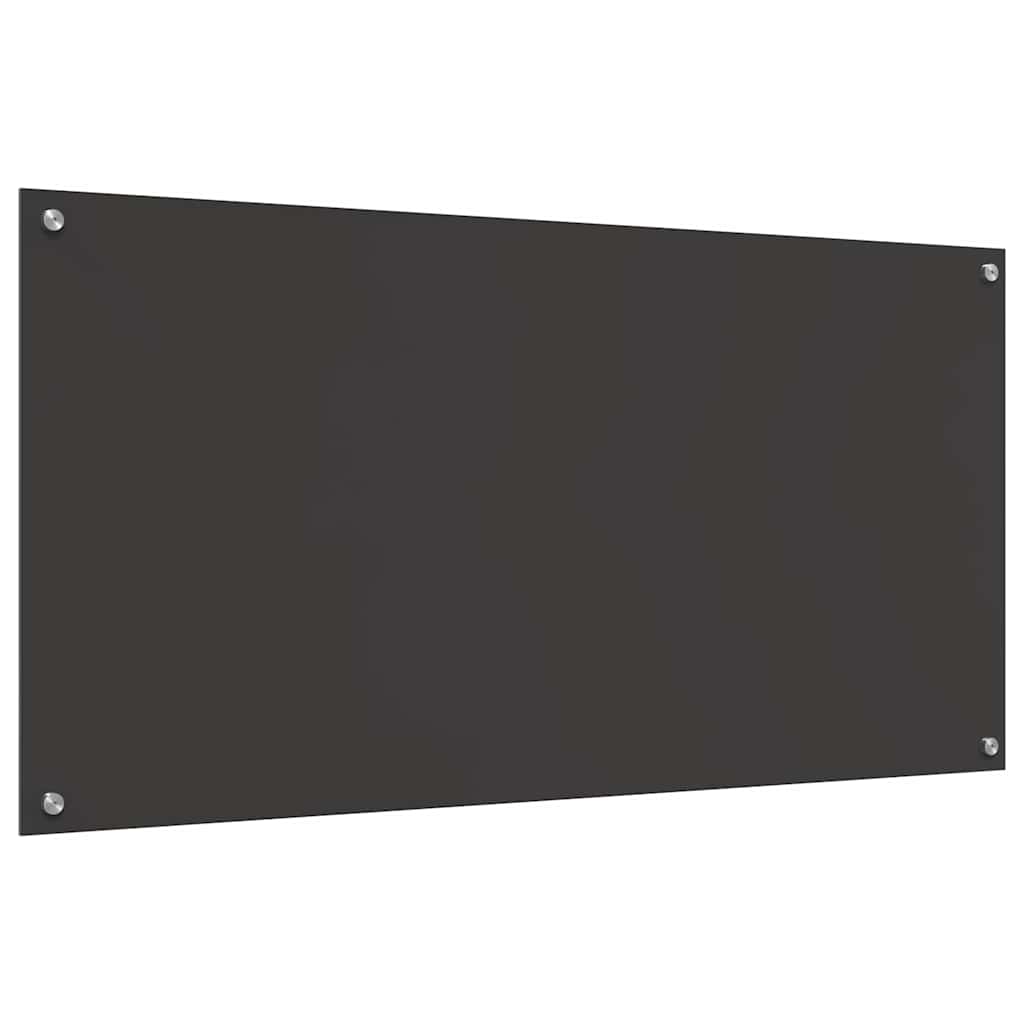 Konyhai hátfal 2 pcs sötétszürke 120 x 60 cm edzett üveg