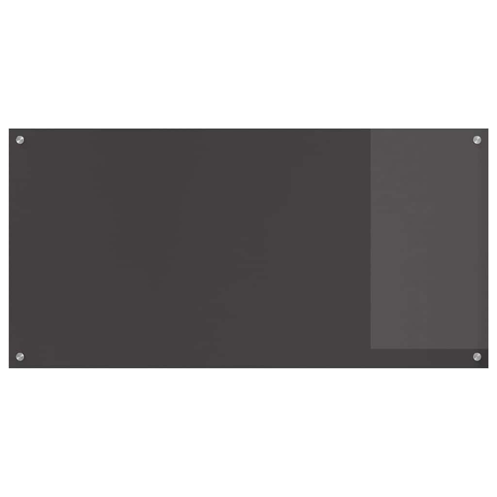 Konyhai hátfal 2 pcs sötétszürke 120 x 60 cm edzett üveg
