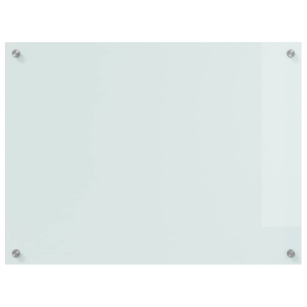 Konyhai hátfal 2 pcs fehér 80 x 60 cm edzett üveg