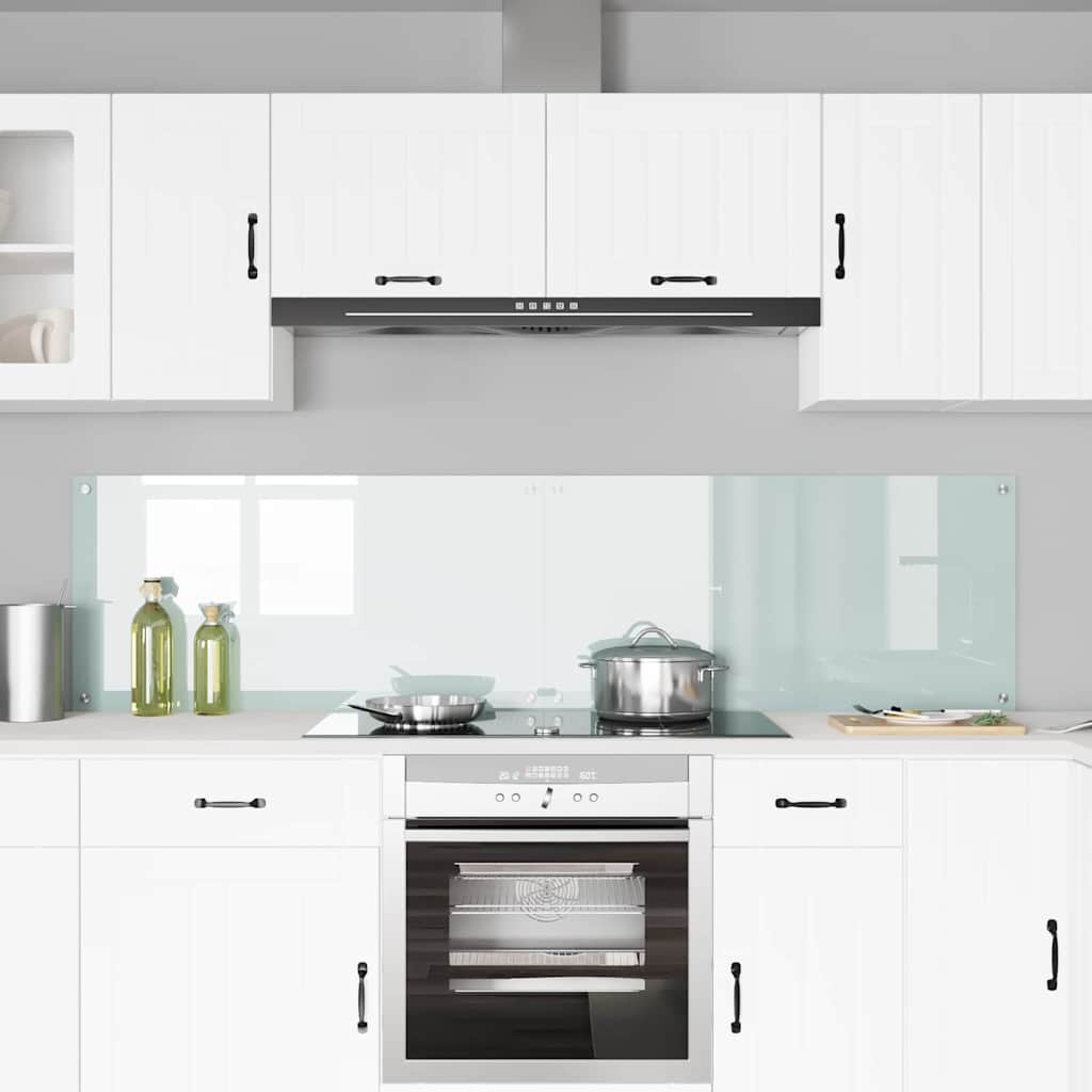 Konyhai hátfal 2 pcs fehér 100 x 50 cm edzett üveg