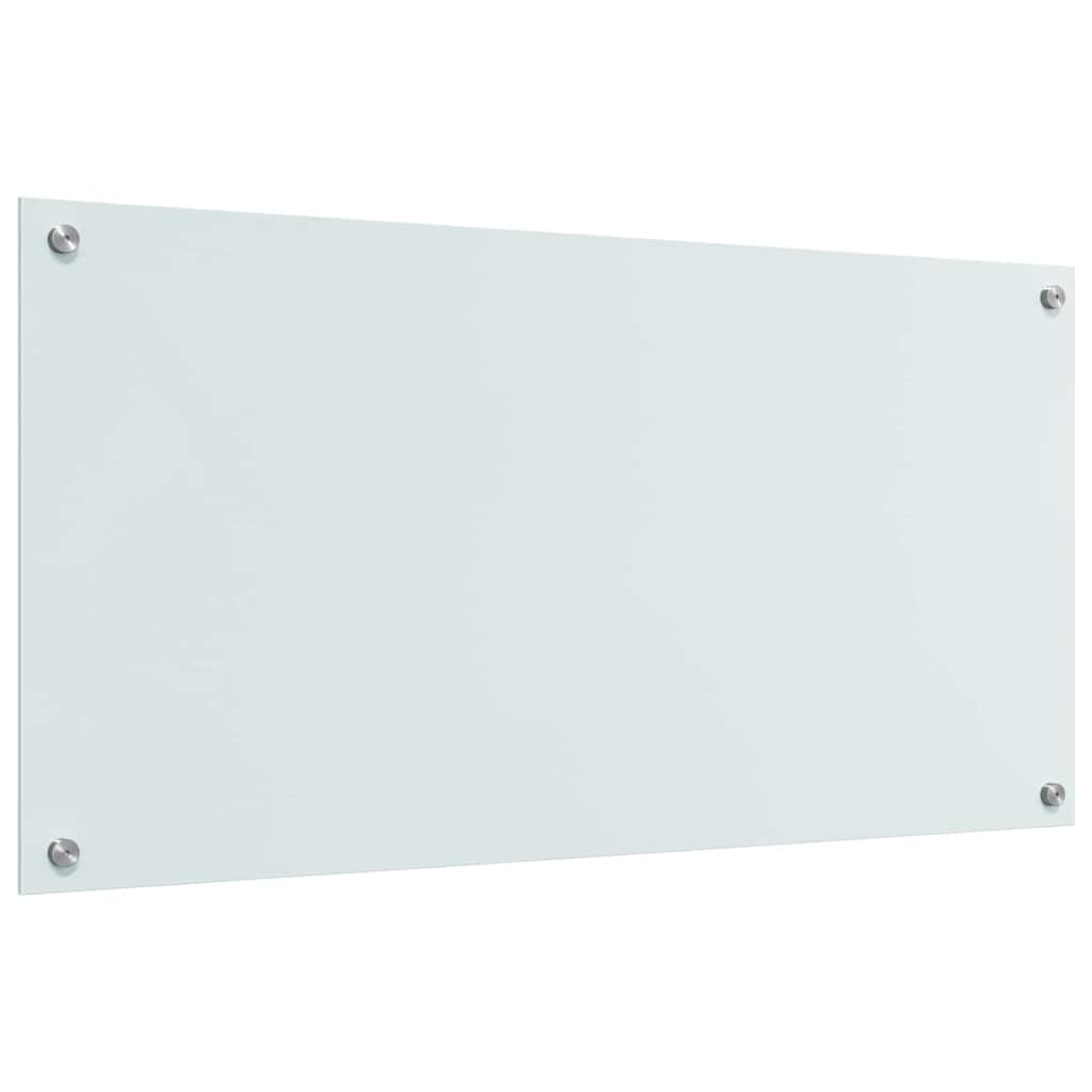 Konyhai hátfal 2 pcs fehér 100 x 50 cm edzett üveg