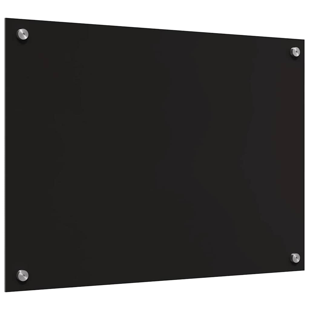 Konyhai hátfal 2 pcs fekete 70 x 50 cm edzett üveg