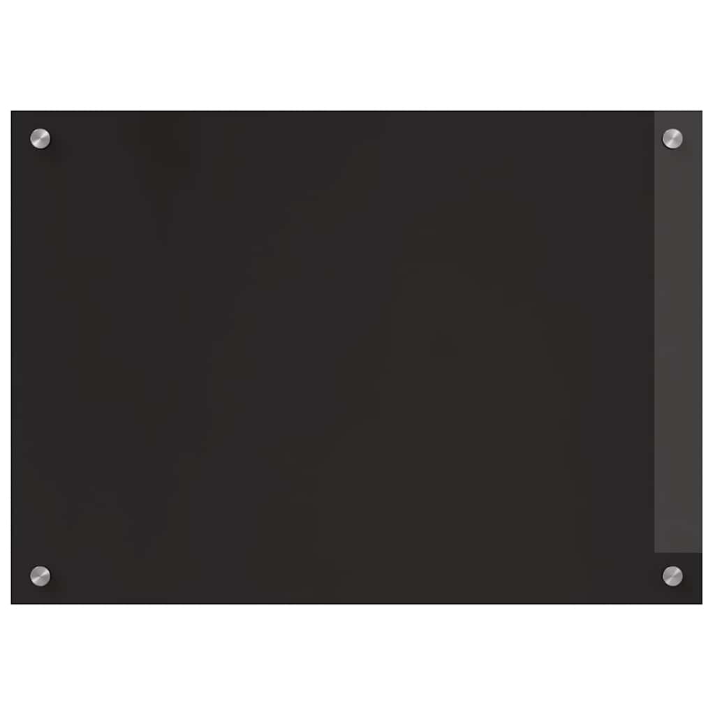 Konyhai hátfal 2 pcs fekete 70 x 50 cm edzett üveg