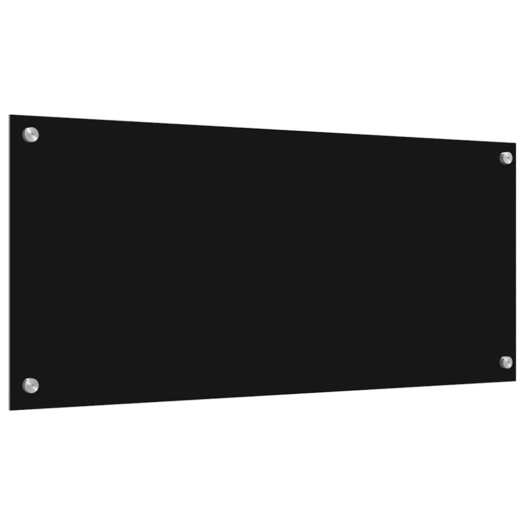 Konyhai splashback fekete 90 x 40 x 0.8 cm edzett üveg