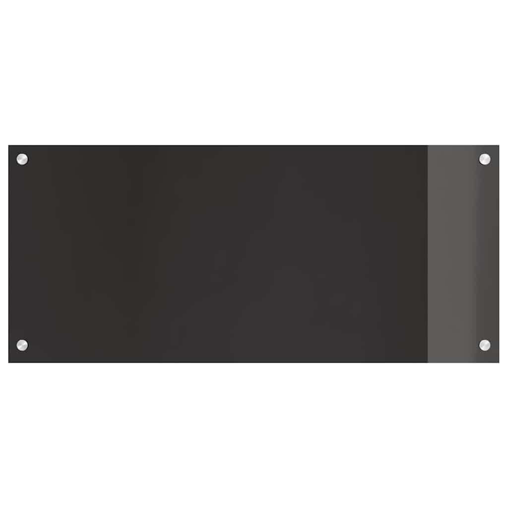 Konyhai splashback fekete 90 x 40 x 0.8 cm edzett üveg