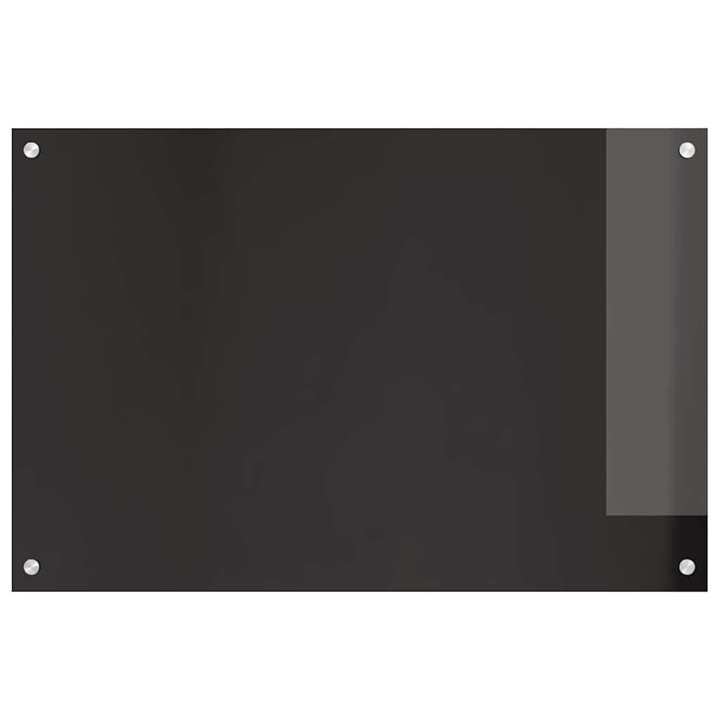 Konyhai hátfal 2 pcs fekete 90 x 60 cm edzett üveg