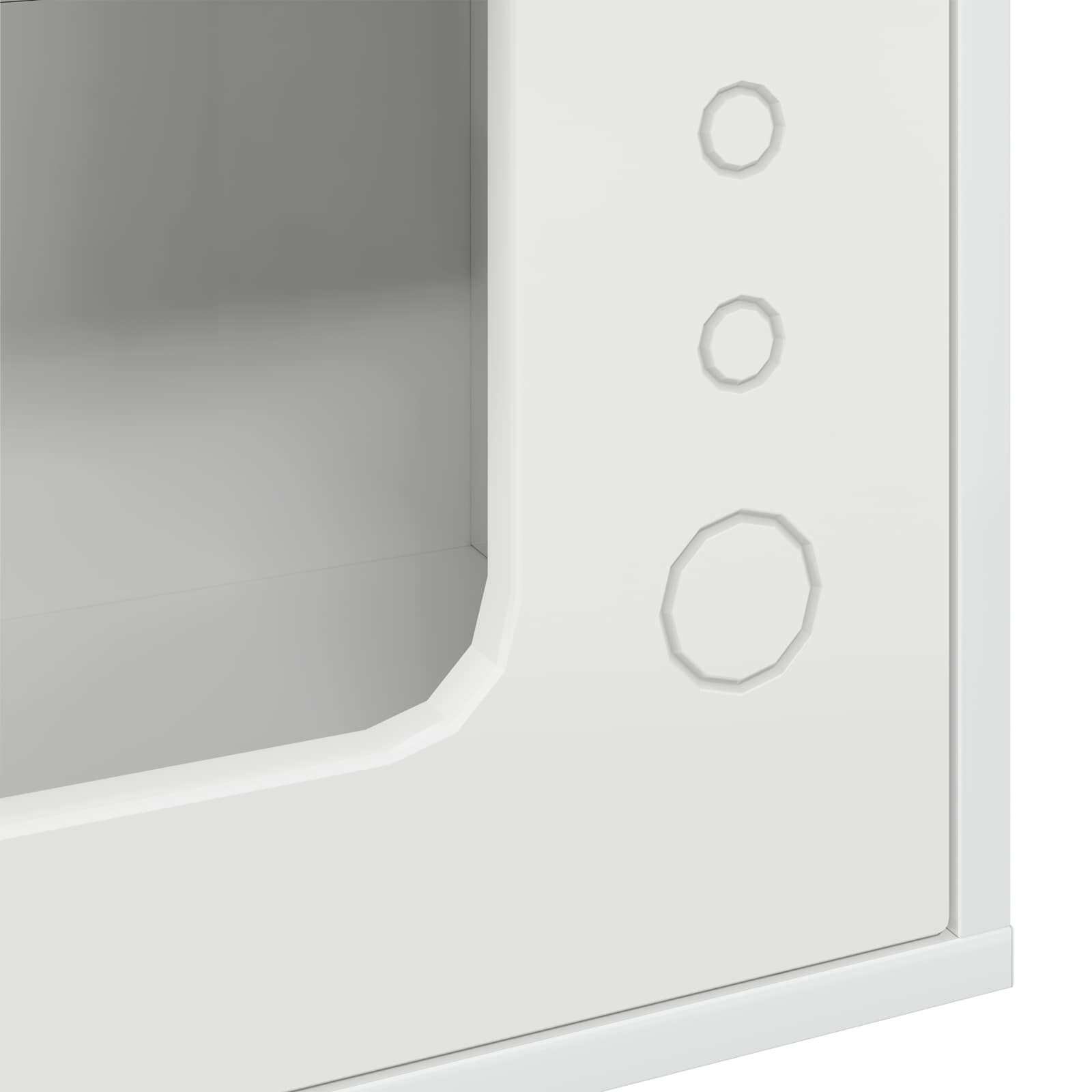 Macska ház fényes fehér 51 x 30 x 42 cm faanyag