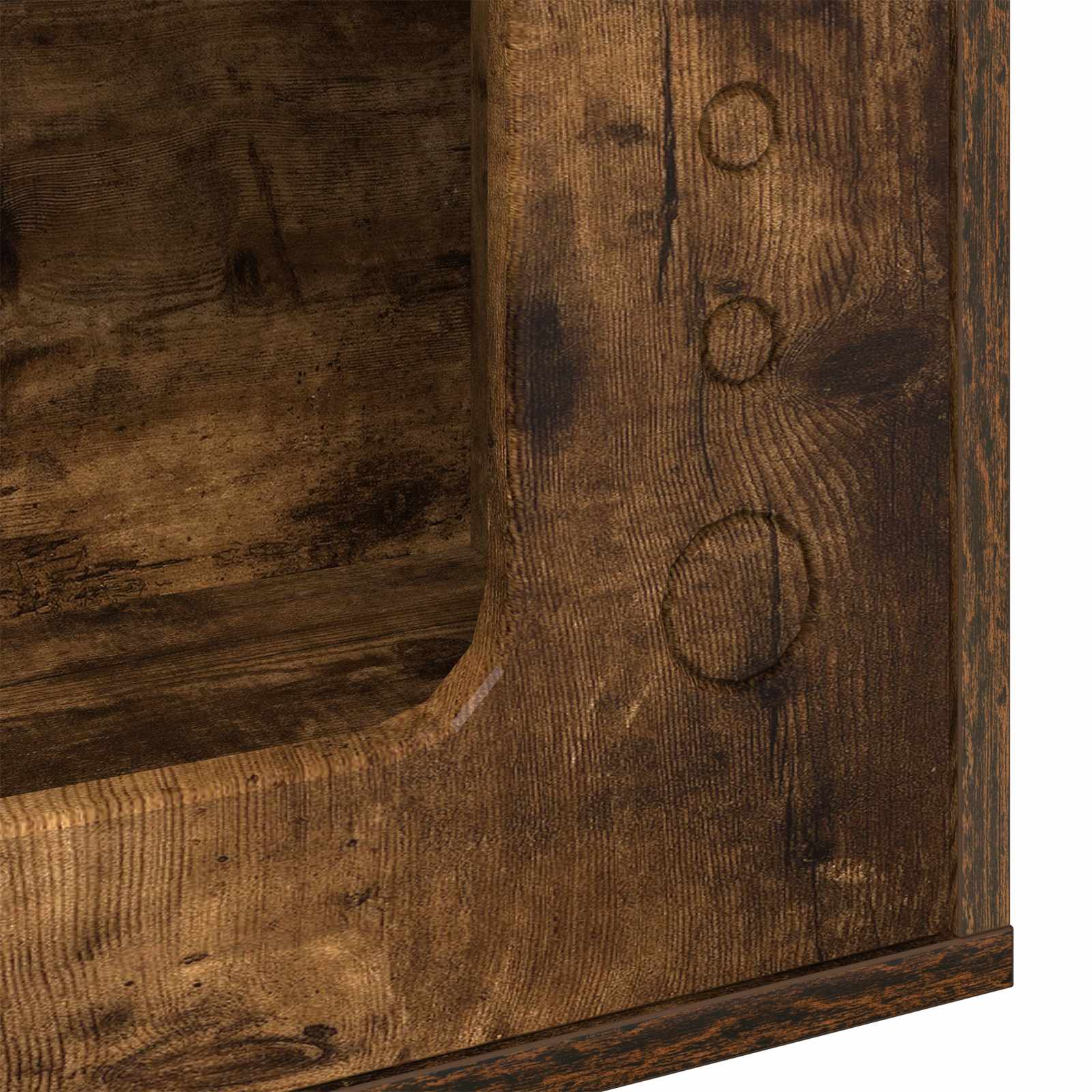 Macska ház füstölt tölgy 51 x 30 x 42 cm faanyag