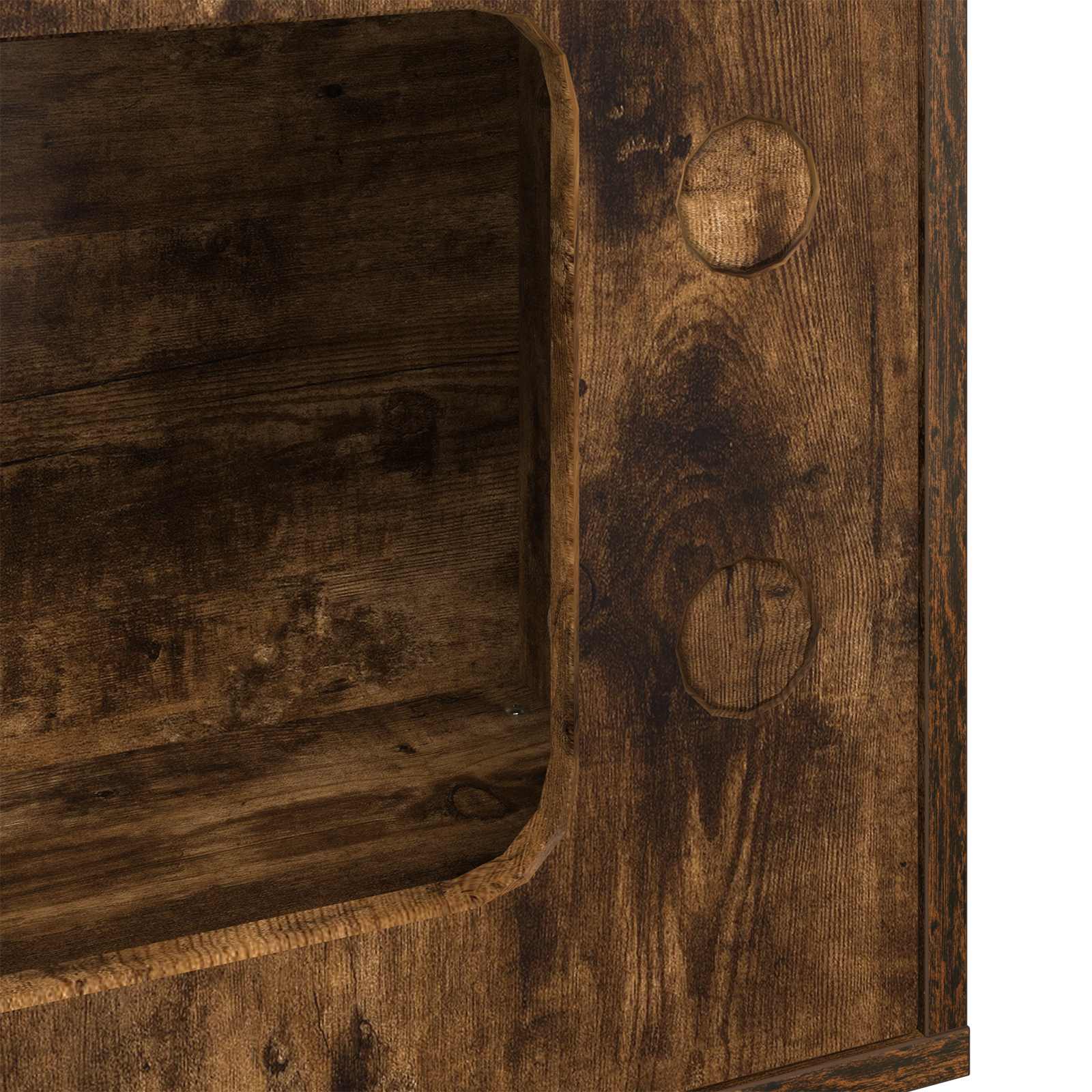 Macska ház füstölt tölgy 51 x 30 x 52 cm faanyag