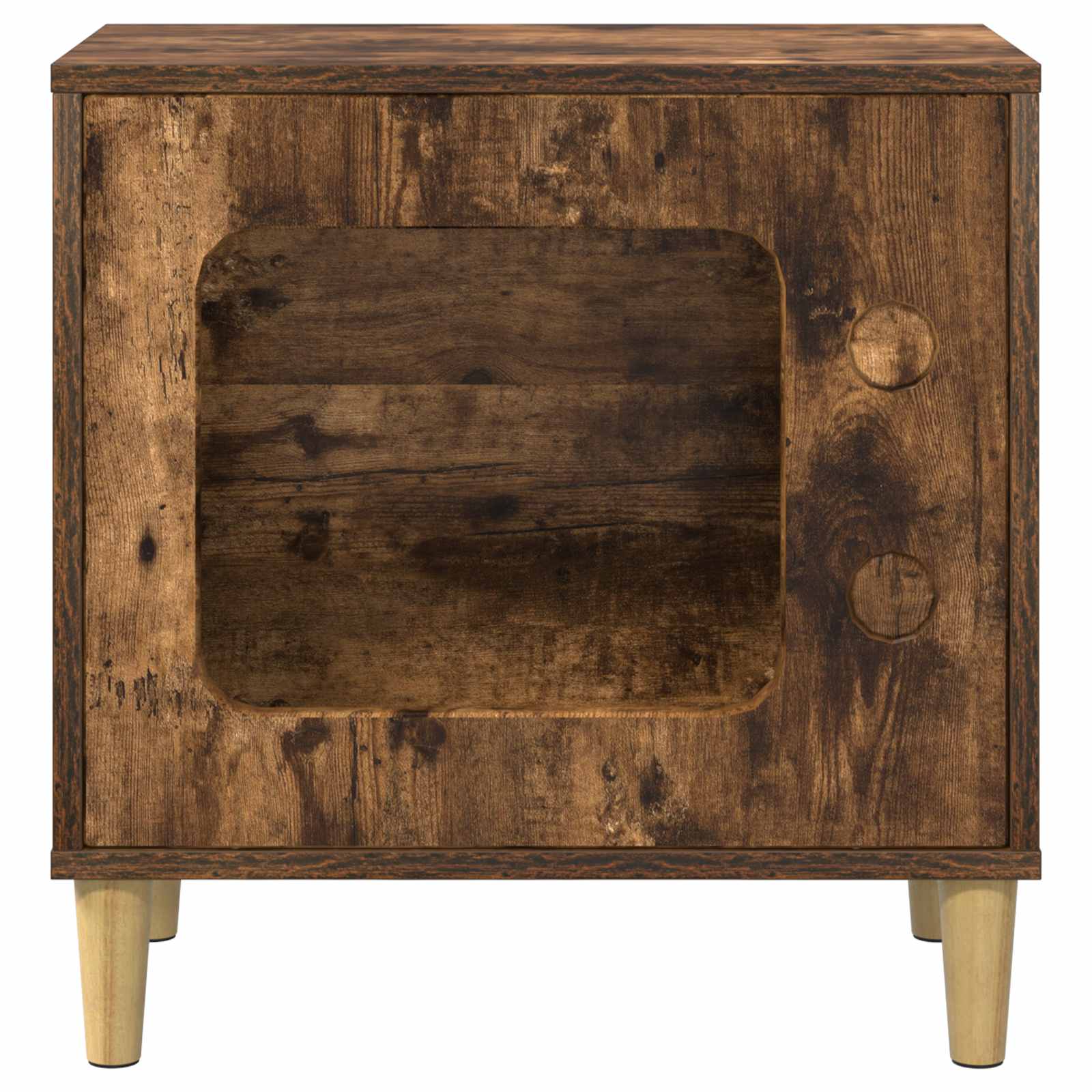 Macska ház füstölt tölgy 51 x 30 x 52 cm faanyag