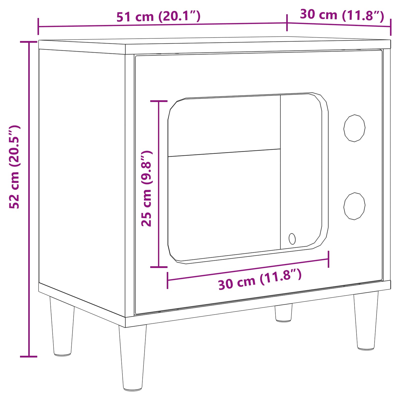 Macska ház füstölt tölgy 51 x 30 x 52 cm faanyag