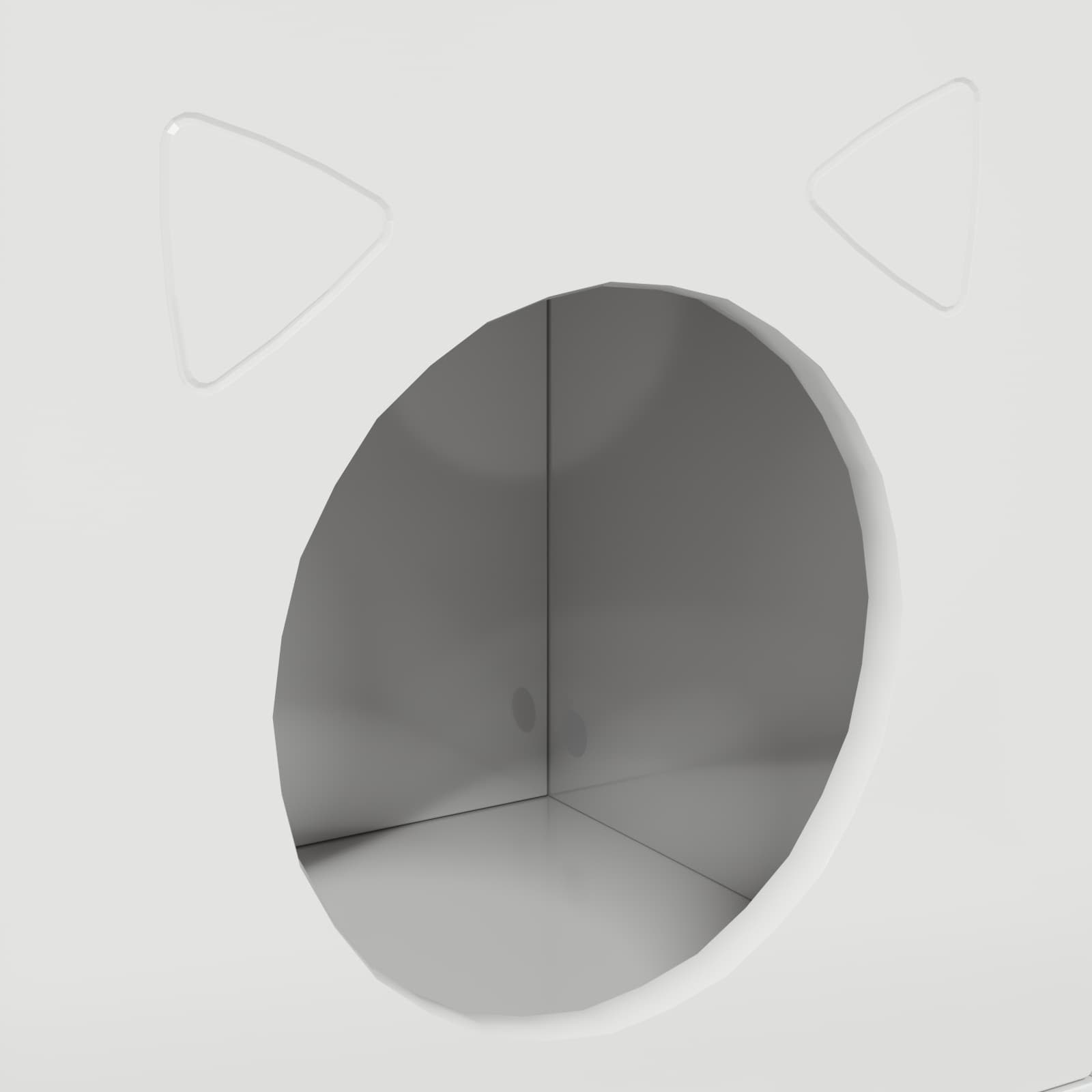 Macska ház fényes fehér 72 x 42,5 x 70 cm faanyag