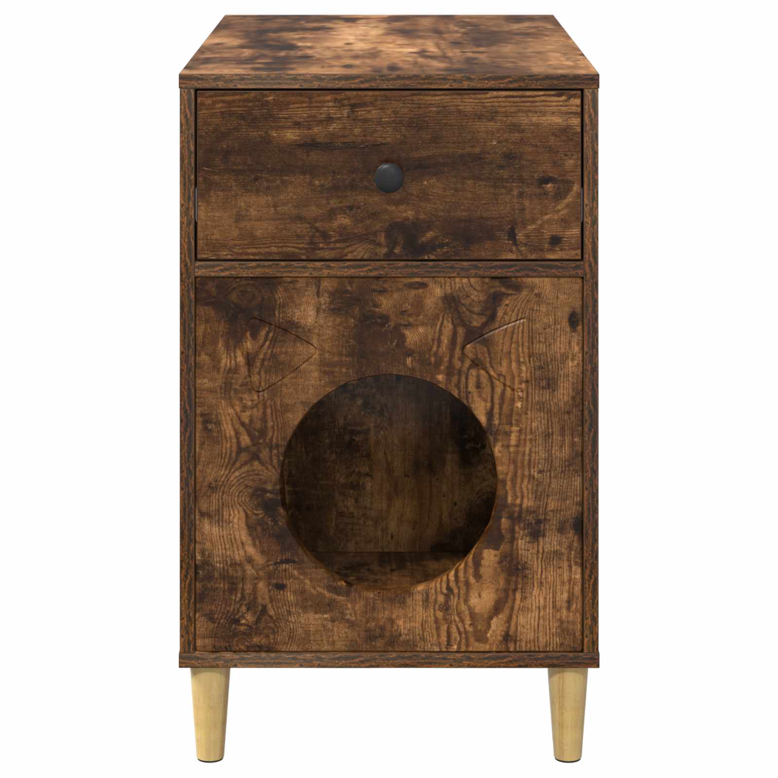 Macska ház füstölt tölgy 72 x 42,5 x 70 cm faanyag