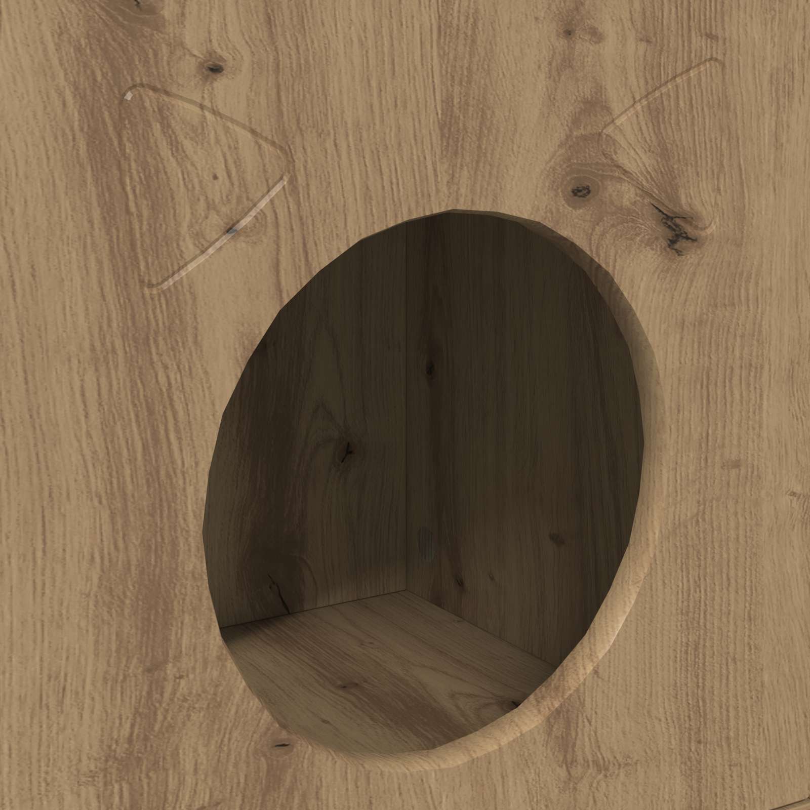 Macska ház művészi tölgy 72 x 42,5 x 70 cm faanyag