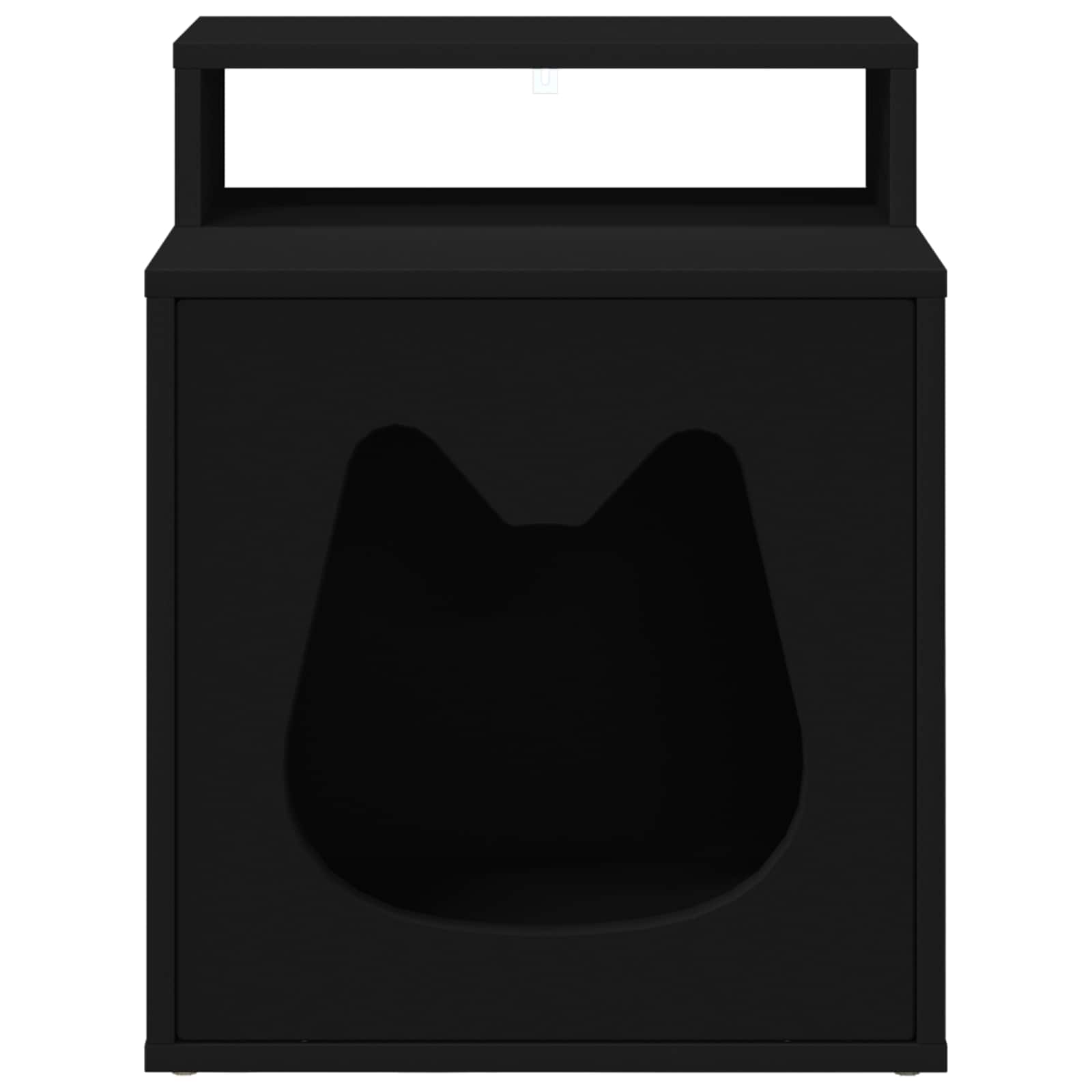 Macska ház fekete 42,5 x 40 x 53,5 cm faanyag