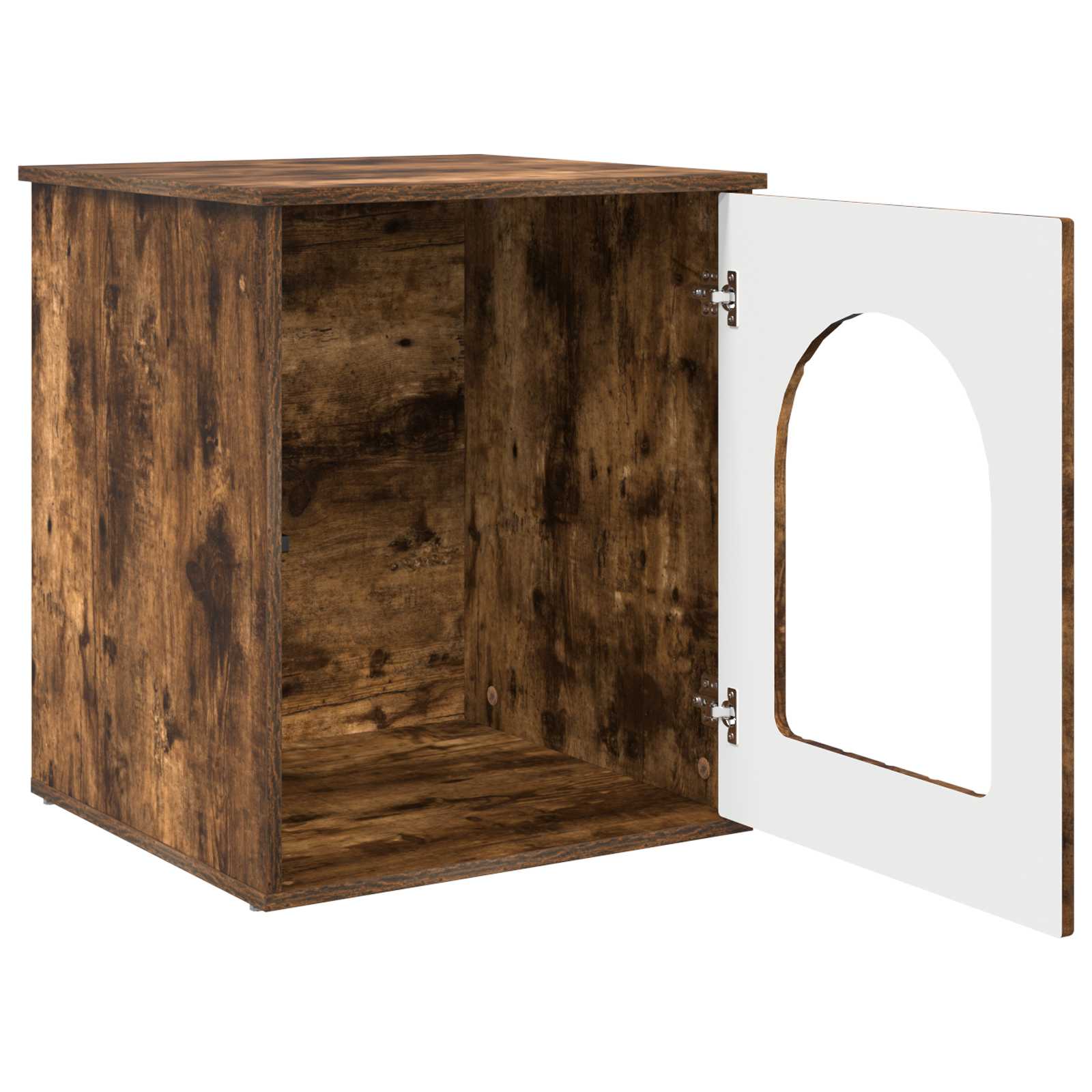 Macska ház füstölt tölgy 53 x 52 x 62 cm faanyag