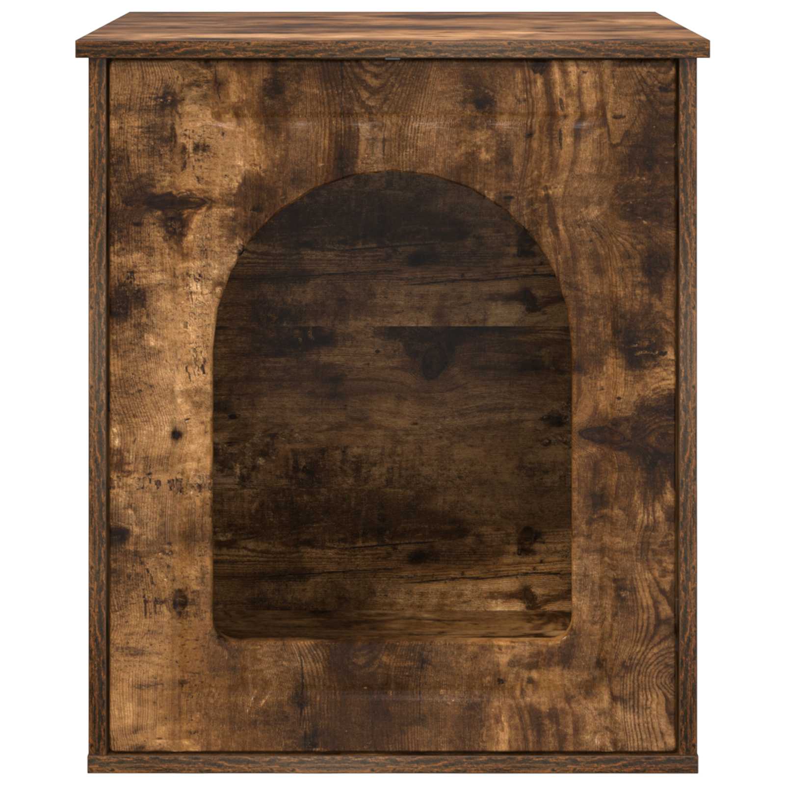 Macska ház füstölt tölgy 53 x 52 x 62 cm faanyag