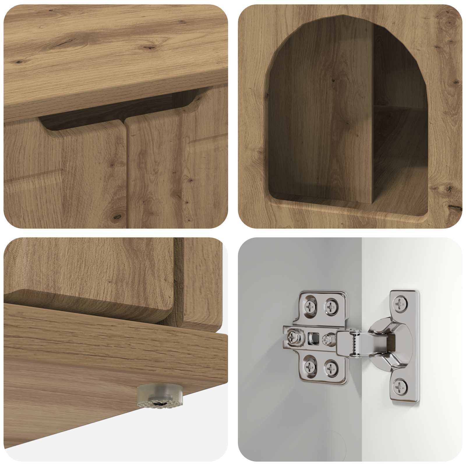 Macska ház művészi tölgy 85 x 55 x 53,5 cm faanyag