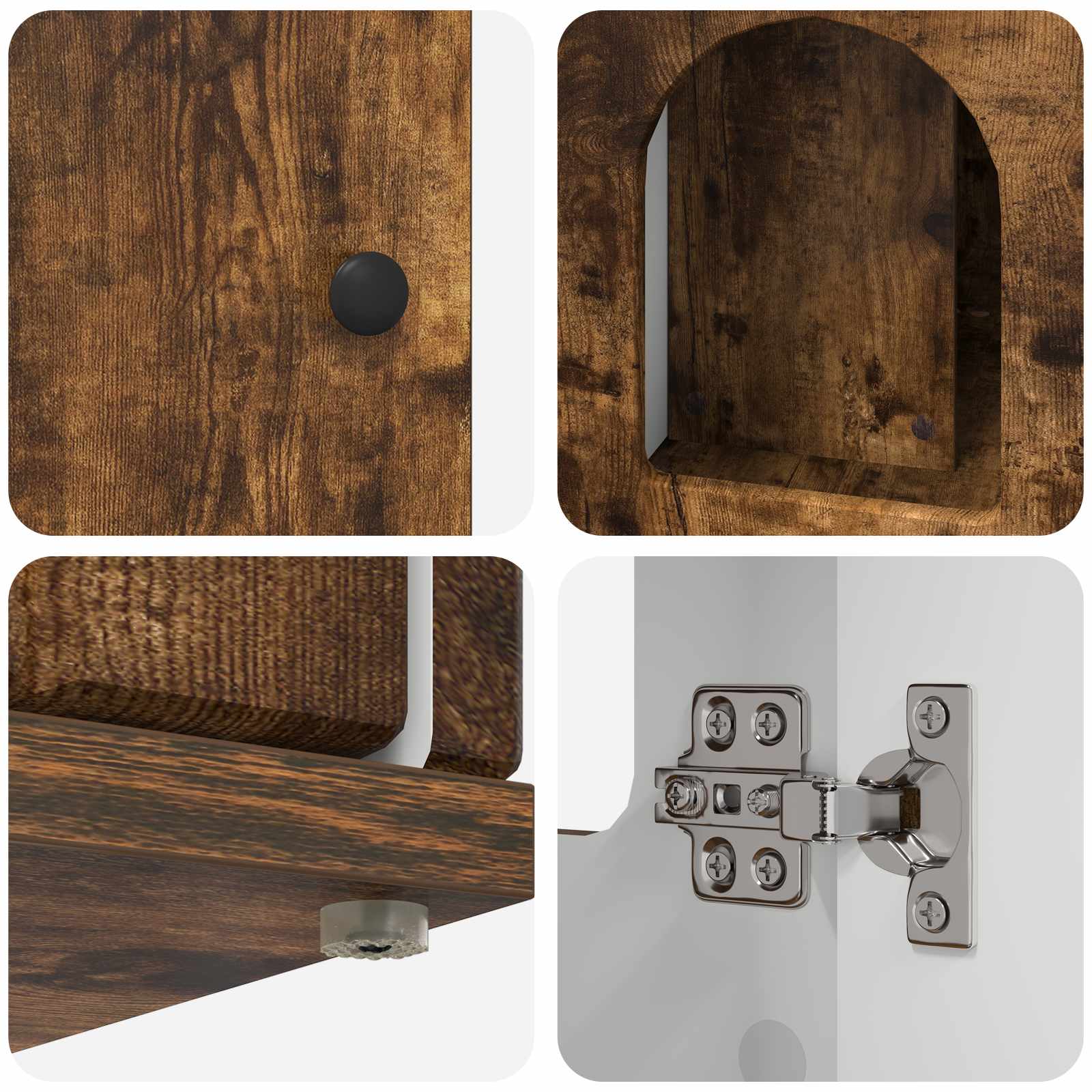 Macska ház füstölt tölgy 85 x 55 x 50 cm faanyag