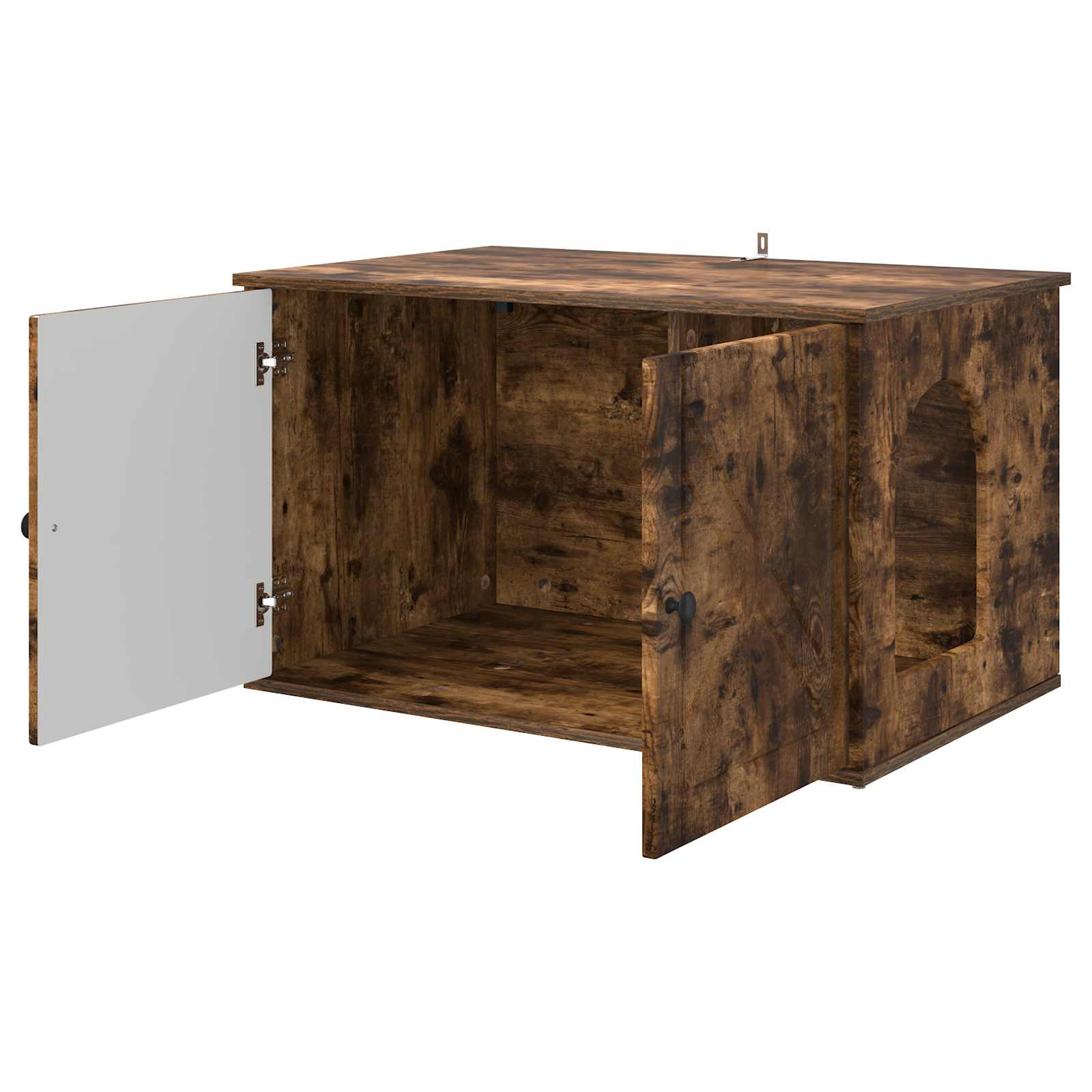 Macska ház füstölt tölgy 85 x 55 x 50 cm faanyag