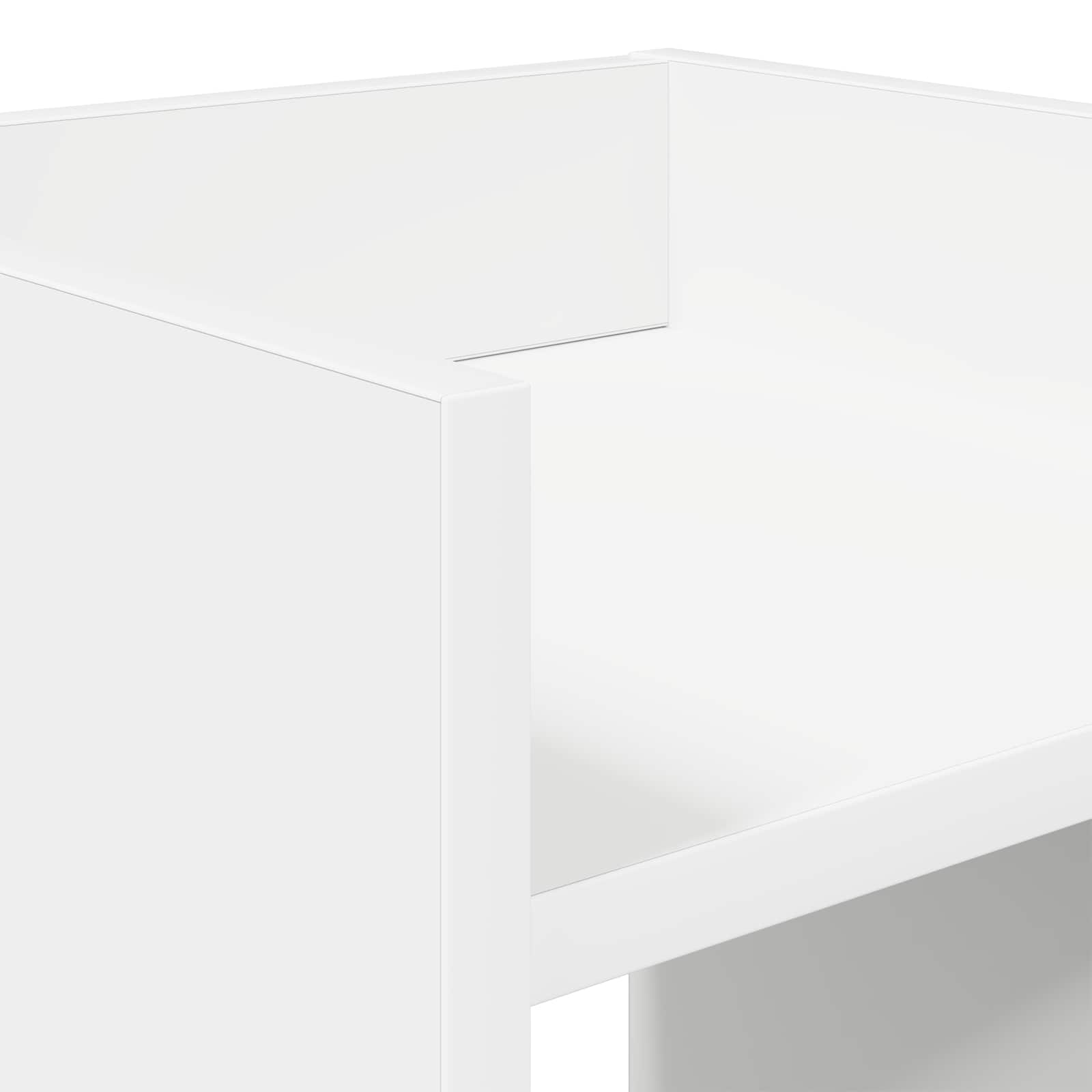 Növényállvány polcokkal fehér 30 x 30 x 100 cm mérnöki fa