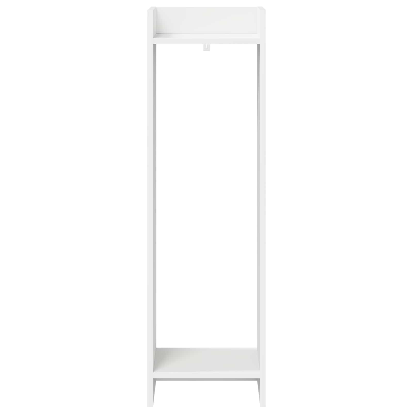 Növényállvány polcokkal fehér 30 x 30 x 100 cm mérnöki fa