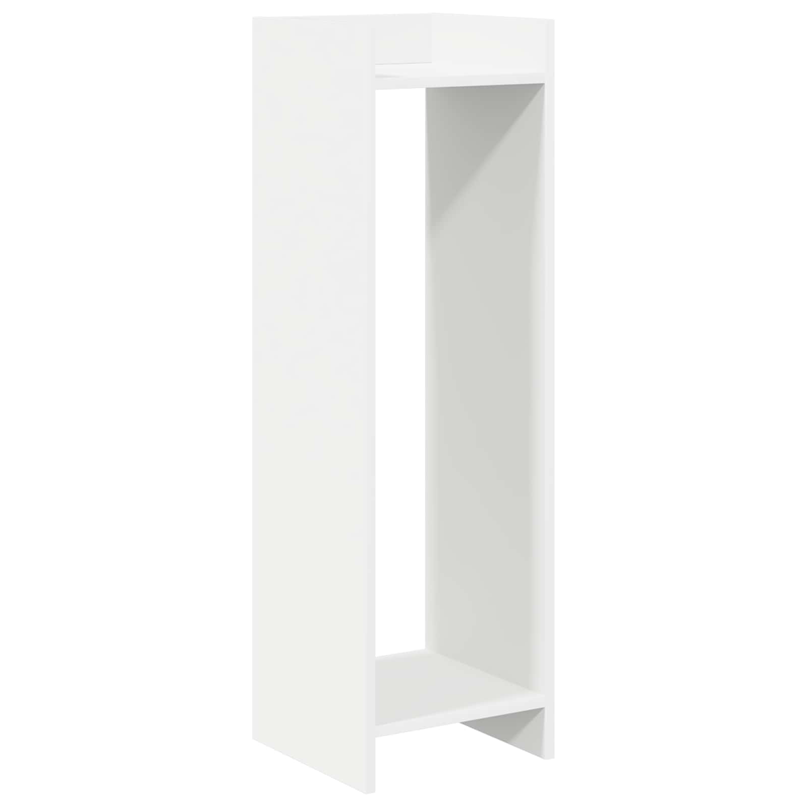 Növényállvány polcokkal 2 pcs fehér 30 x 30 x 100 cm mérnöki fa