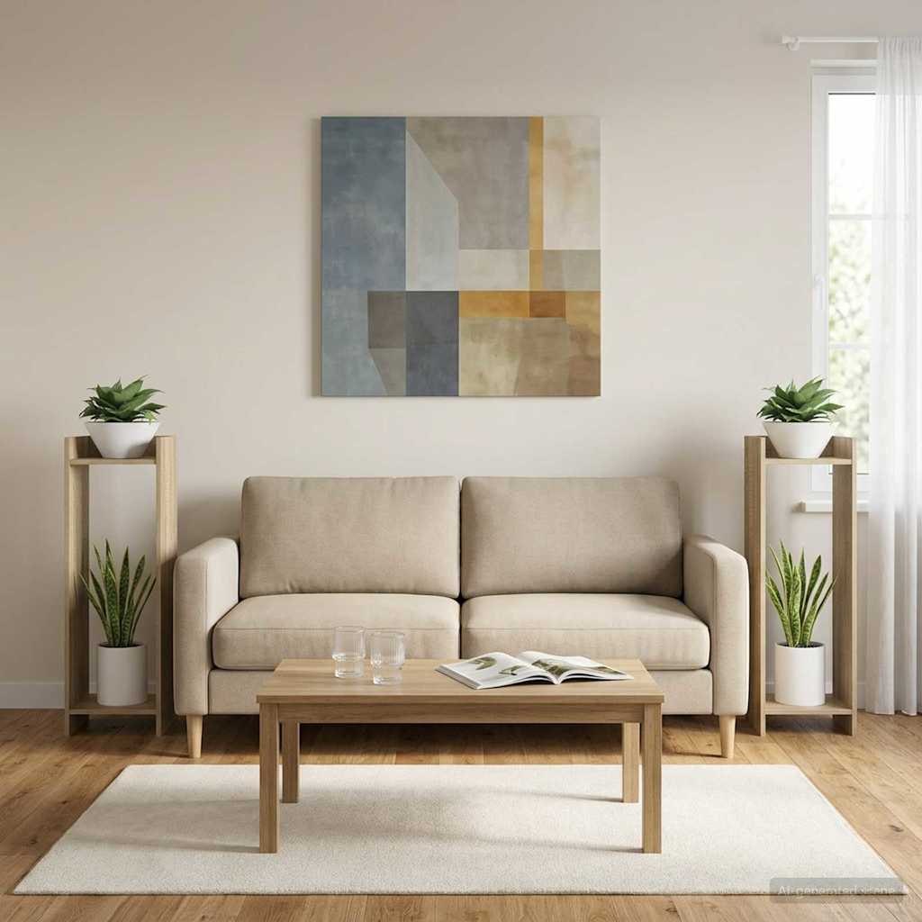 Növényállvány 2 pcs sonoma tölgy 30 x 30 x 100 cm mérnöki fa