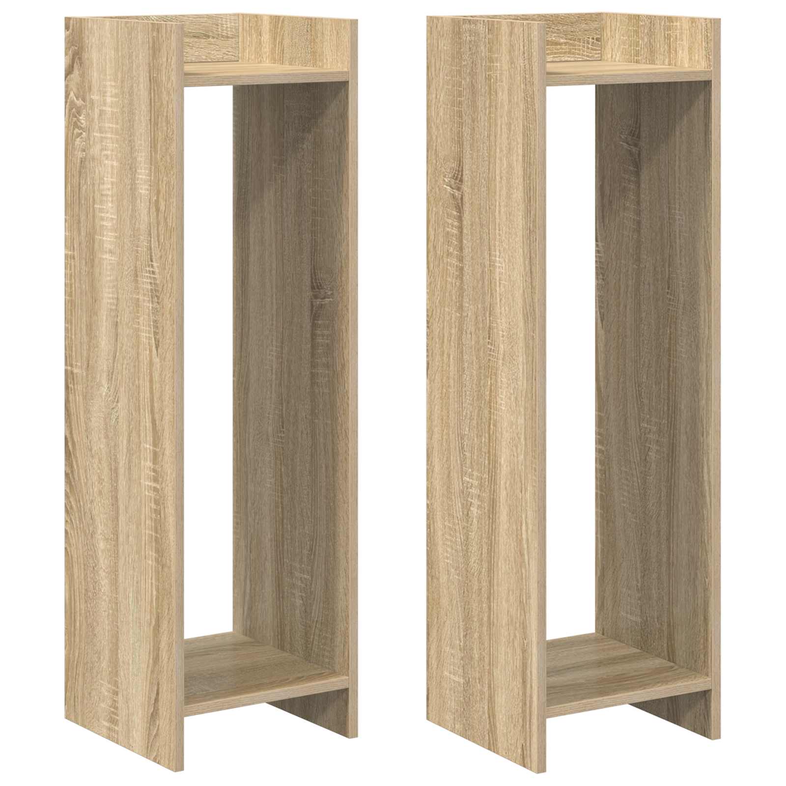 Növényállvány 2 pcs sonoma tölgy 30 x 30 x 100 cm mérnöki fa