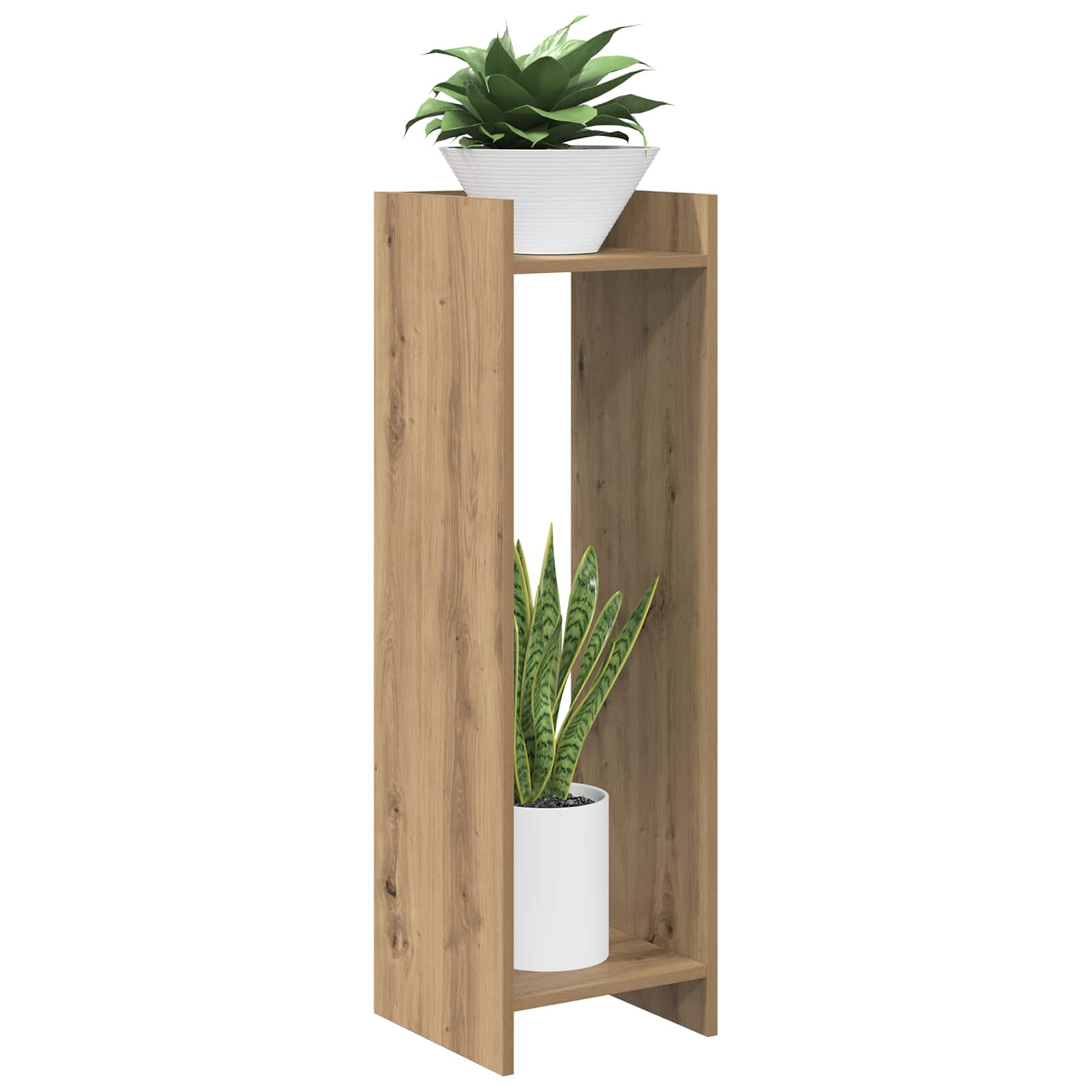 Növényállvány kézműves tölgy 30 x 30 x 100 cm mérnöki fa