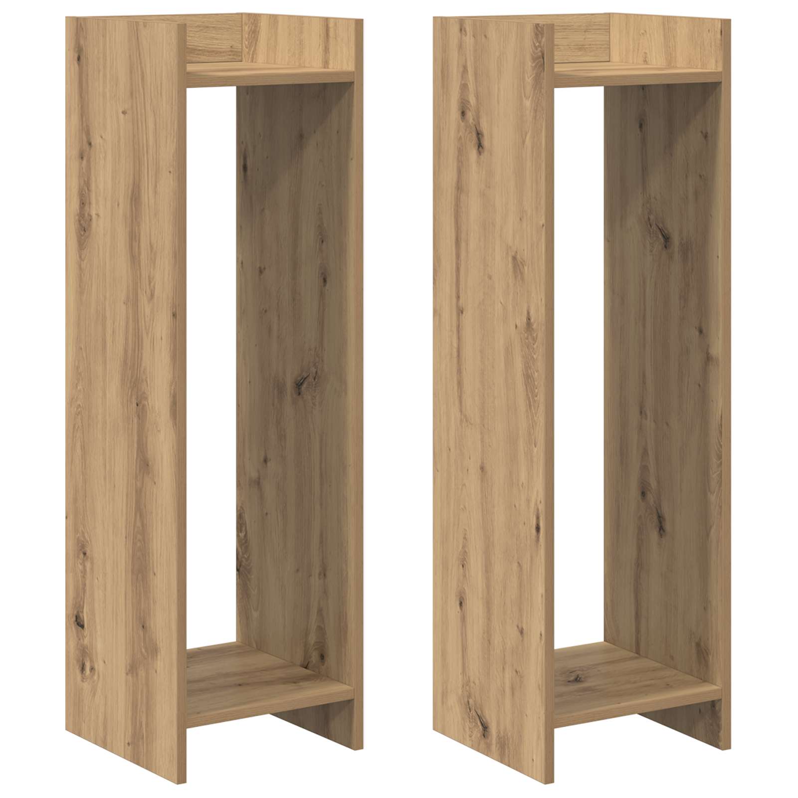 Növényállvány 2 pcs kézműves tölgy 30 x 30 x 100 cm mérnöki fa