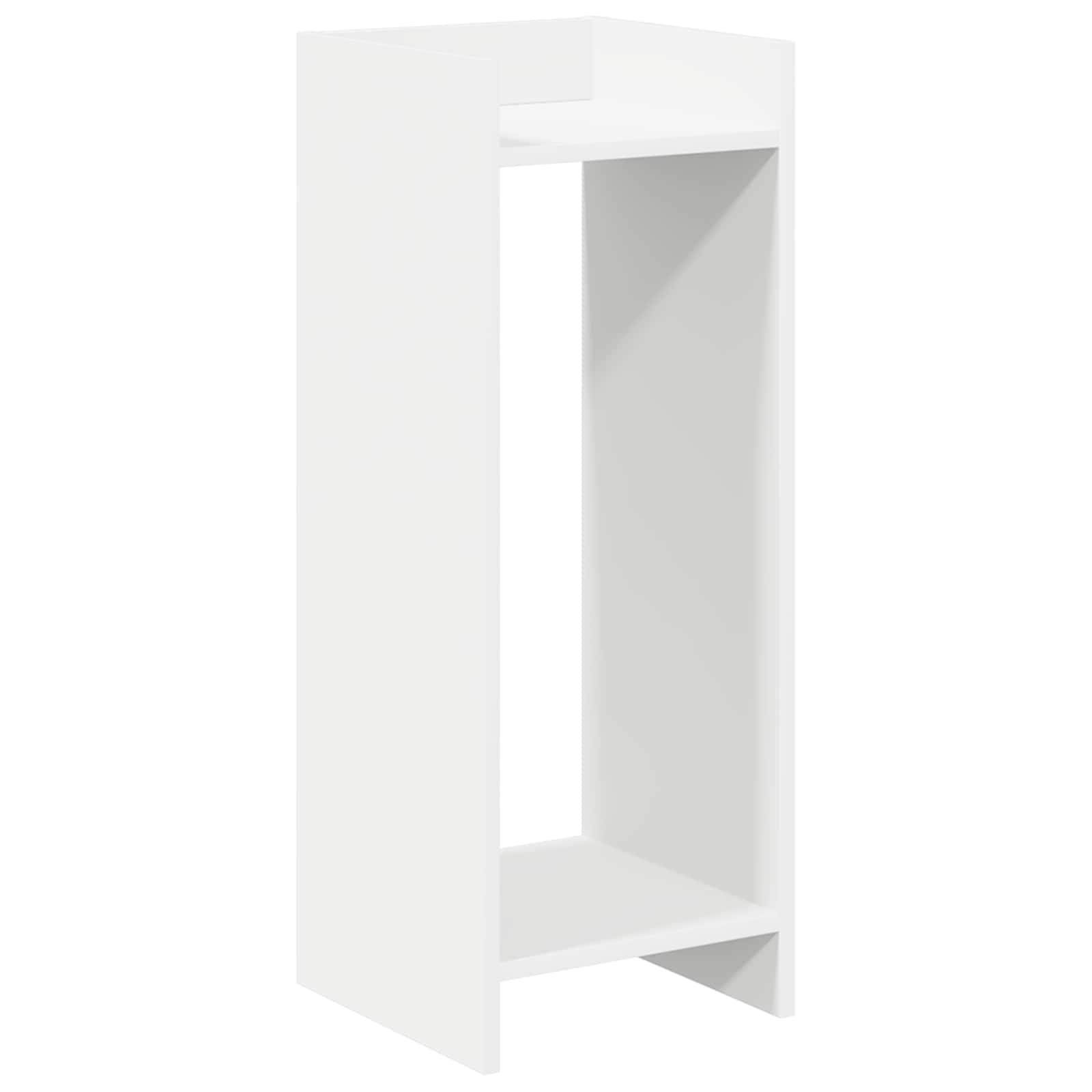 Növényállvány polcokkal 2 pcs fehér 30 x 30 x 80 cm mérnöki fa