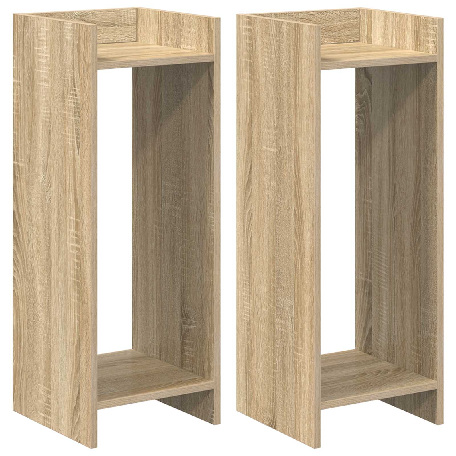 Növényállvány 2 pcs sonoma tölgy 30 x 30 x 80 cm mérnöki fa