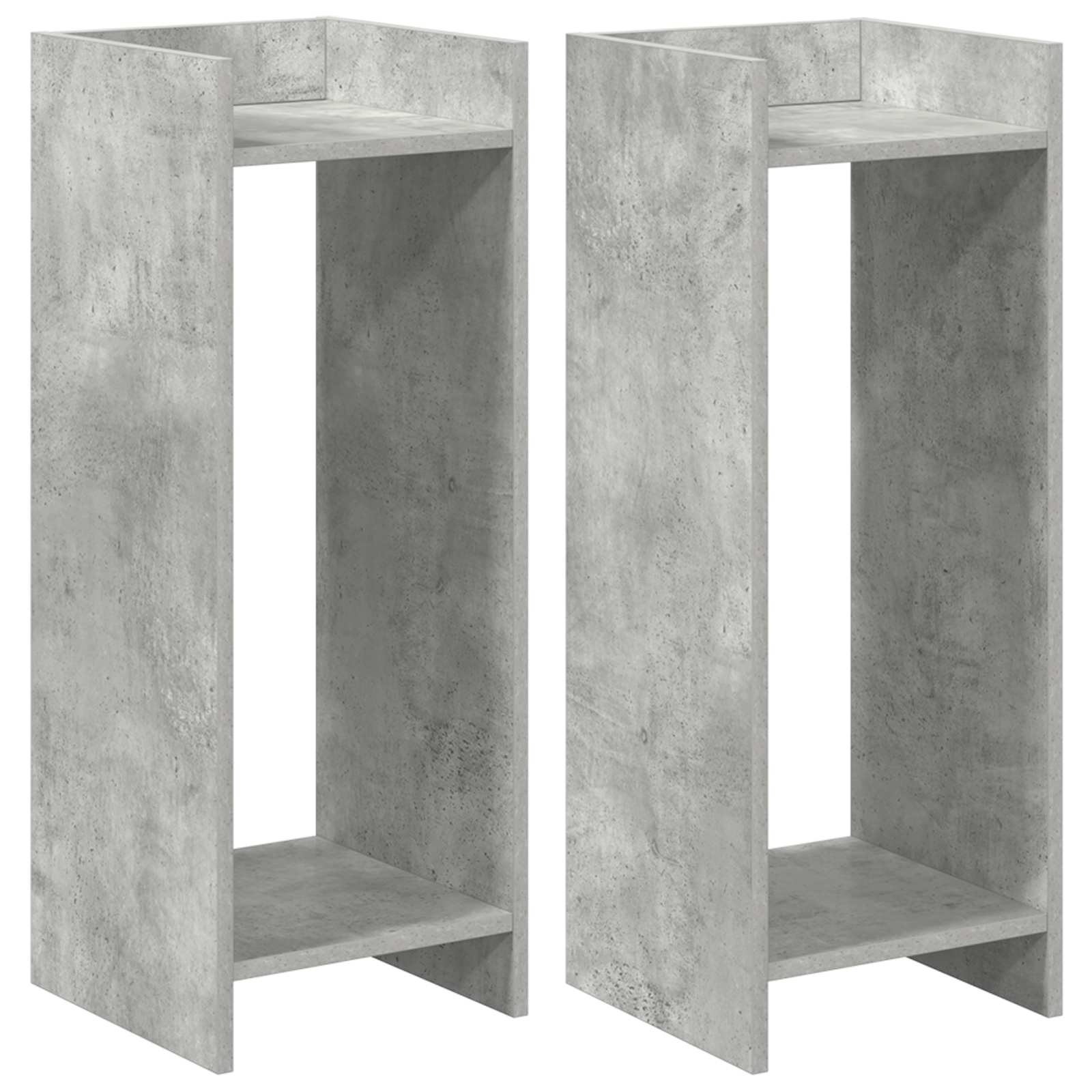 Növényállvány 2 pcs beton szürke 30 x 30 x 80 cm mérnöki fa
