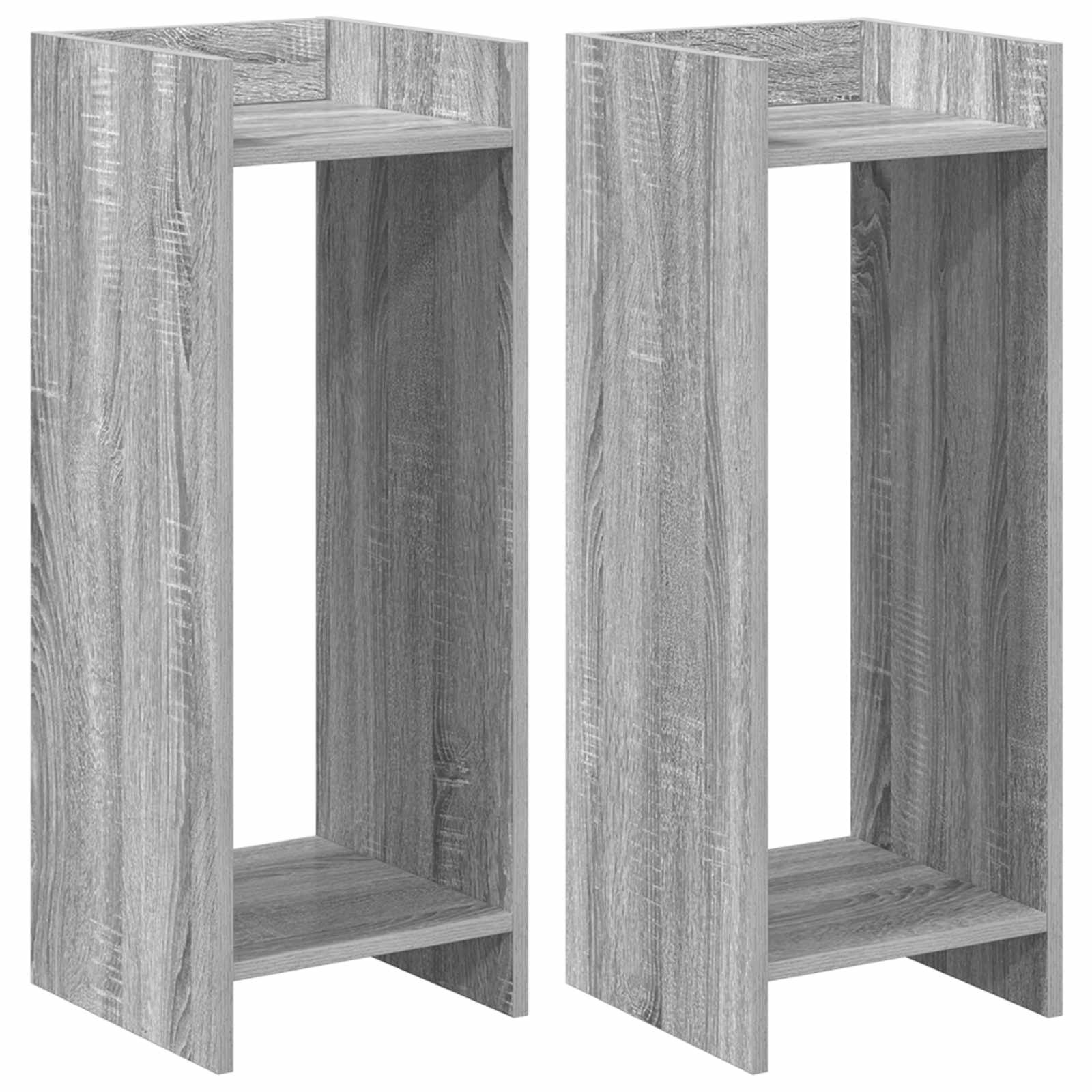 Növényállvány 2 pcs szürke sonoma 30 x 30 x 80 cm mérnöki fa