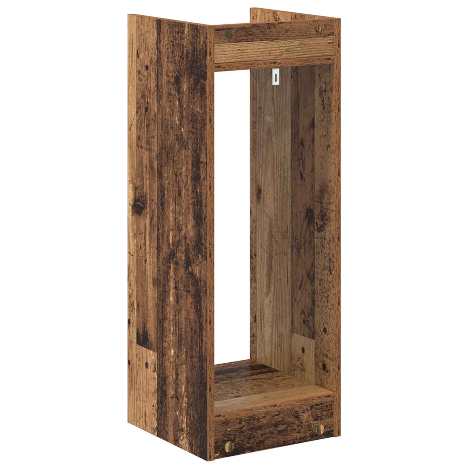Növényállvány polcokkal öreg fa 30 x 30 x 80 cm mérnöki fa