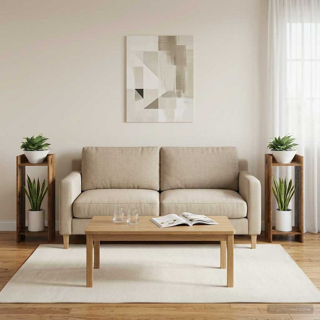Növényállvány 2 pcs öreg fa 30 x 30 x 80 cm mérnöki fa
