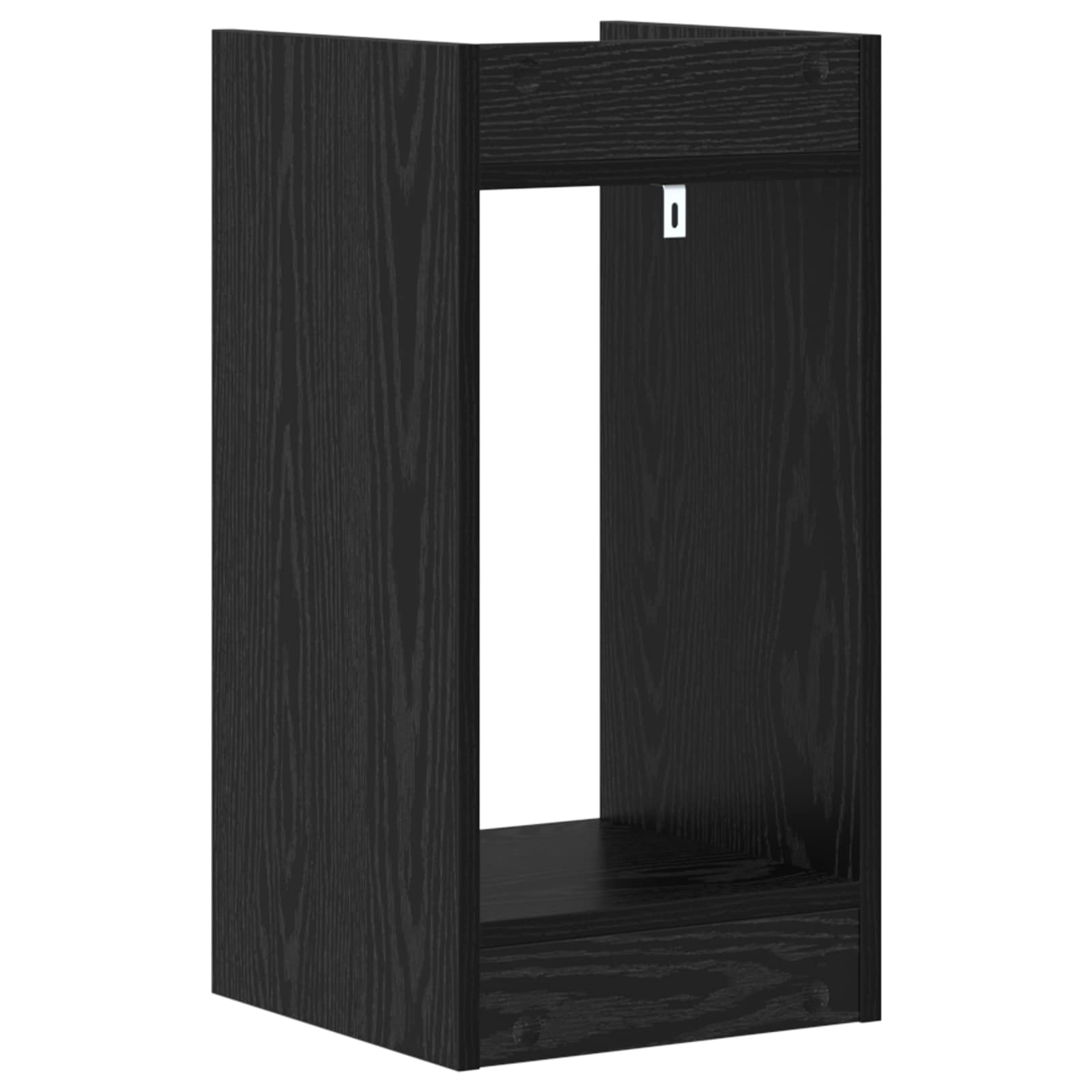Növényállvány polcokkal fekete tölgy 30 x 30 x 60 cm mérnöki fa