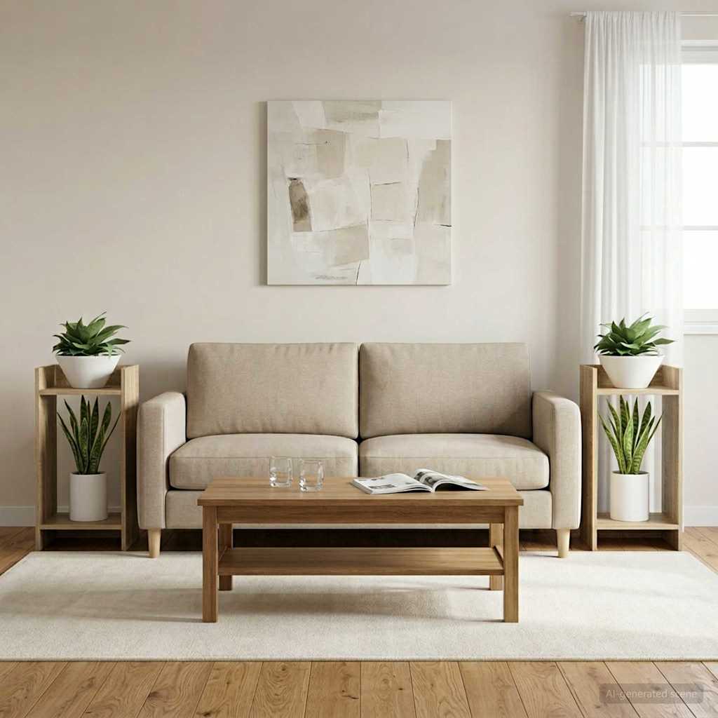 Növényállvány 2 pcs sonoma tölgy 30 x 30 x 60 cm mérnöki fa