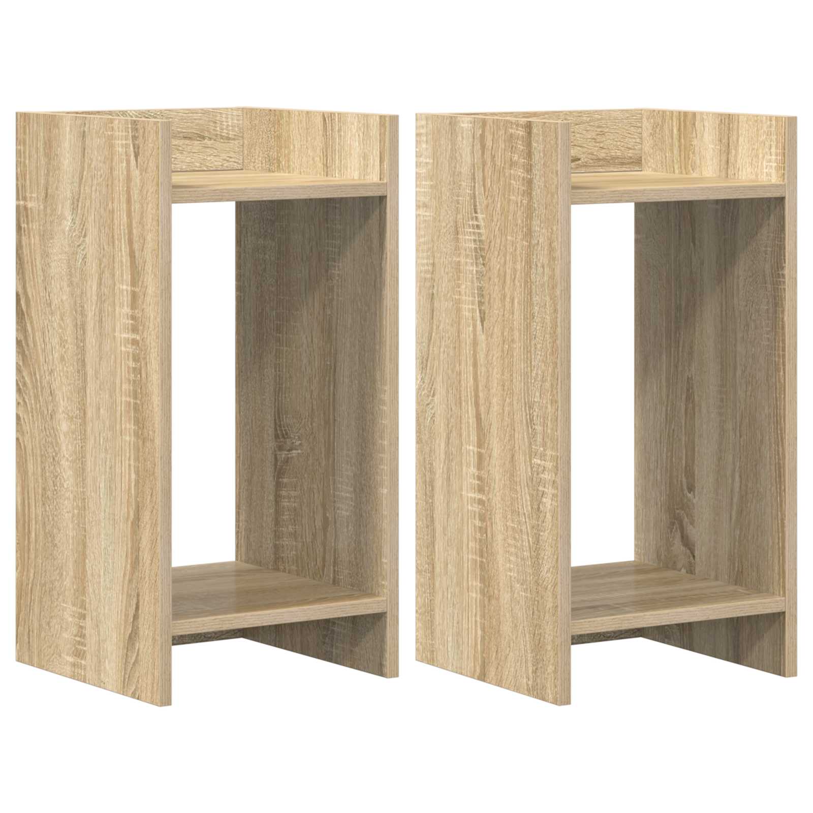 Növényállvány 2 pcs sonoma tölgy 30 x 30 x 60 cm mérnöki fa