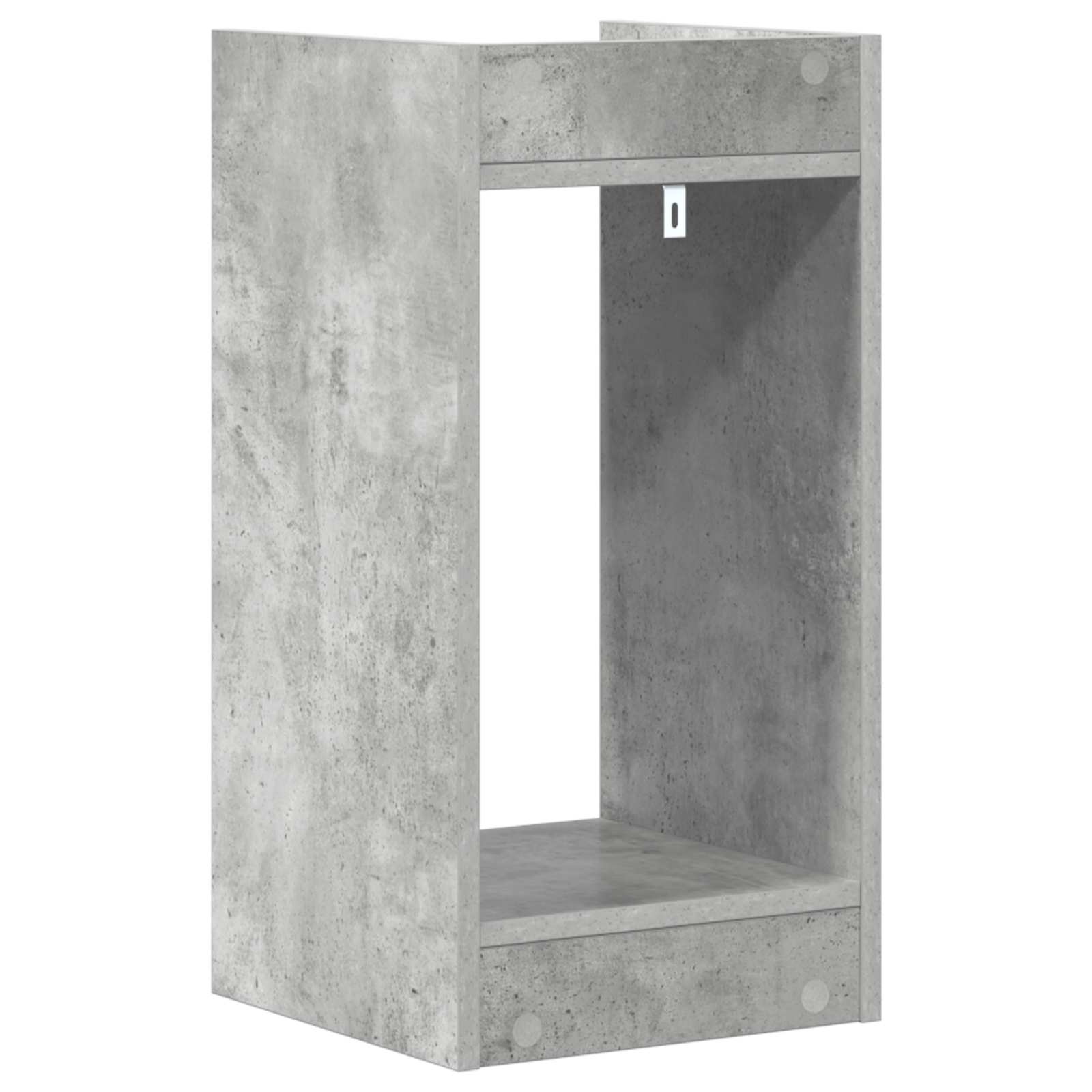 Növényállvány polcokkal beton szürke 30 x 30 x 60 cm mérnöki fa