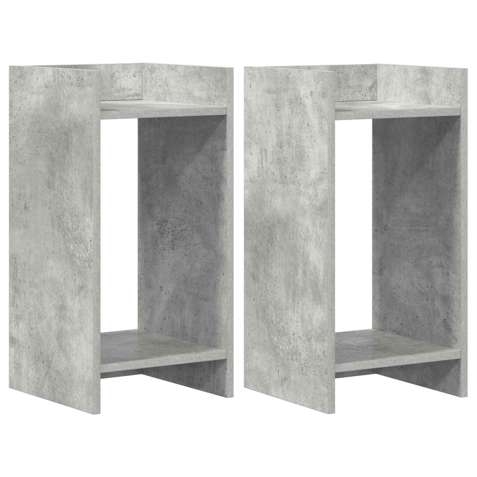 Növényállvány 2 pcs beton szürke 30 x 30 x 60 cm mérnöki fa