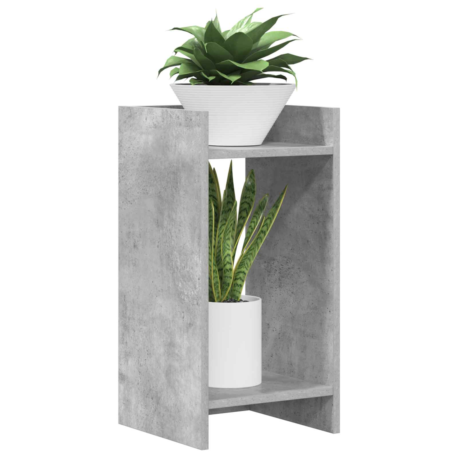 Növényállvány 2 pcs beton szürke 30 x 30 x 60 cm mérnöki fa