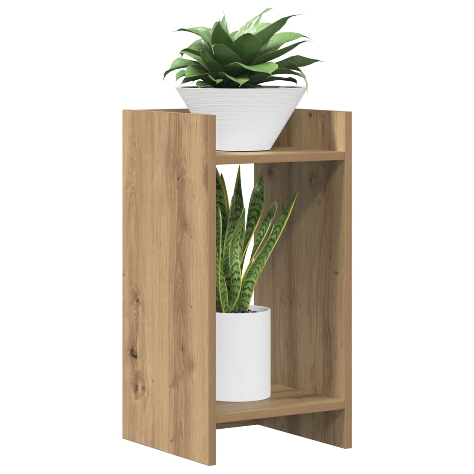 Növényállvány 2 pcs kézműves tölgy 30 x 30 x 60 cm mérnöki fa